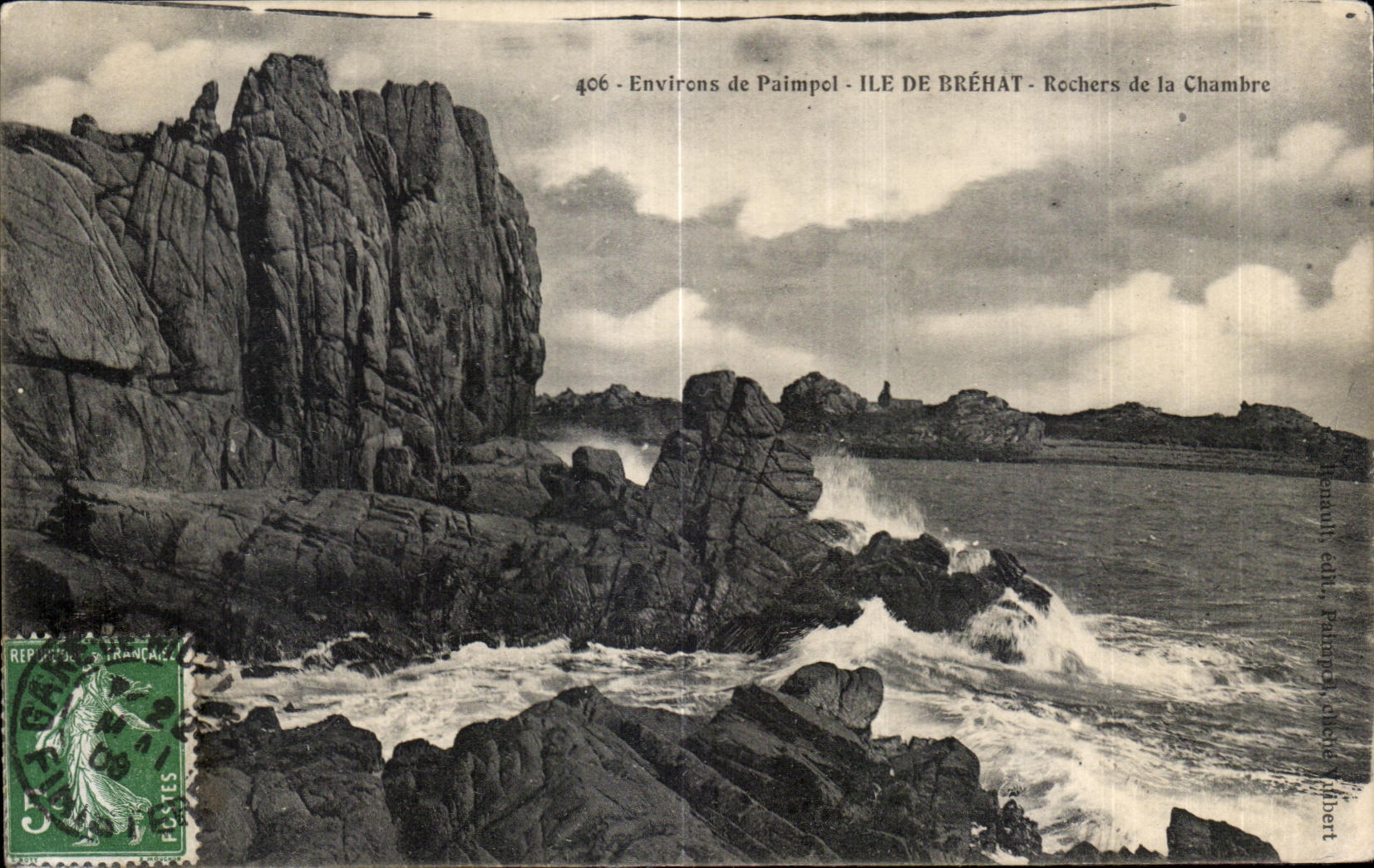 CPA Environs de Paimpel Ile de Brehat Rochers de la Chambre