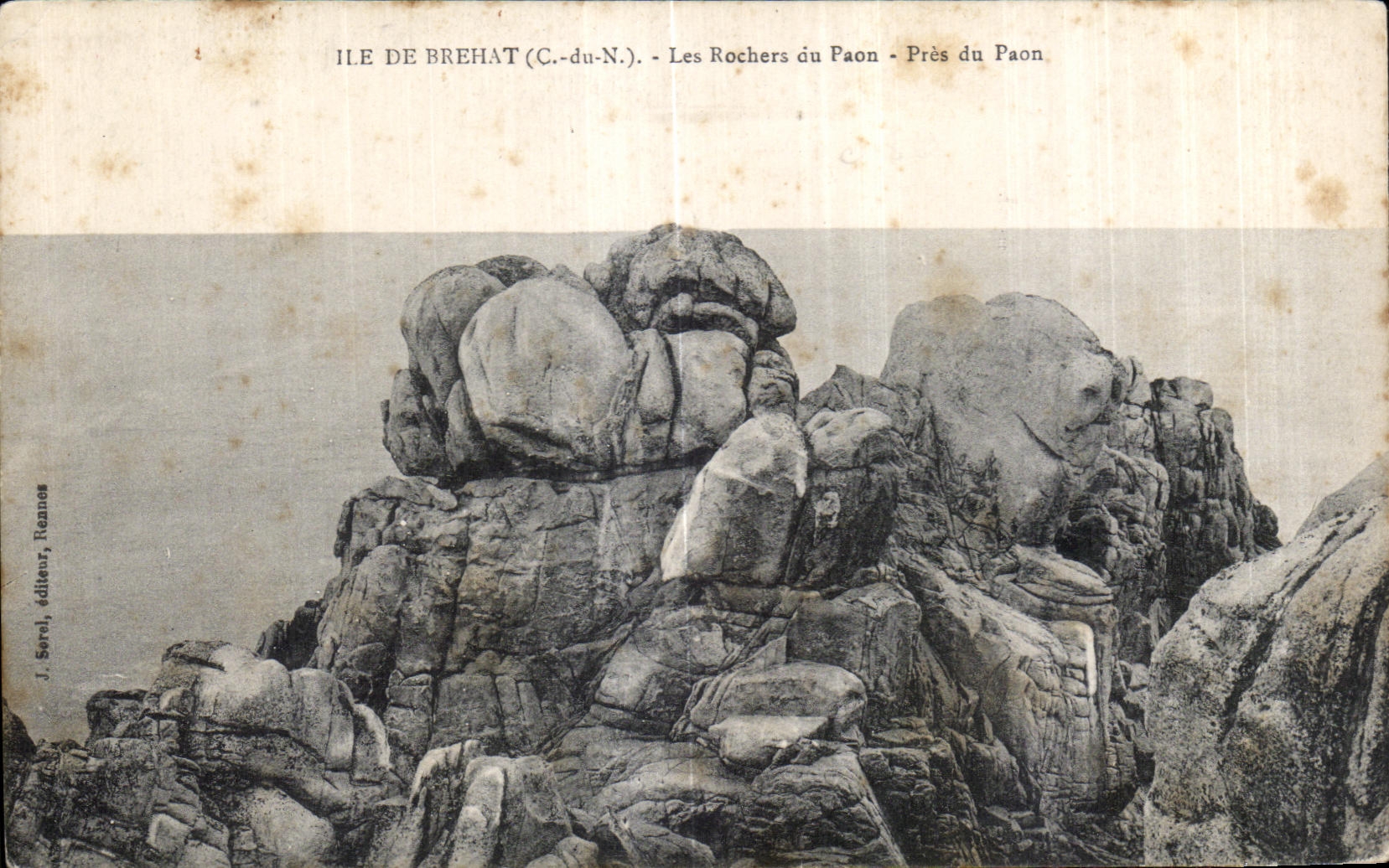 CPA Ile de Brehat Les Rochers du Paon Pres du Paon