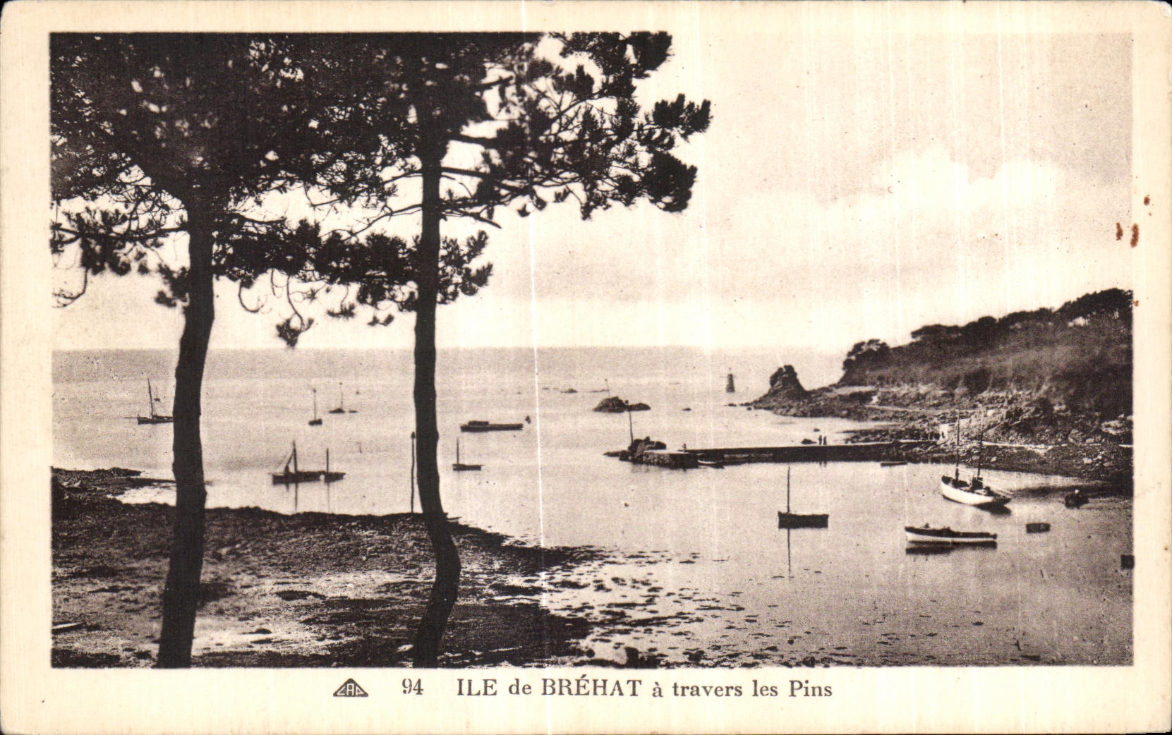 CPA Ile de Brehat a travers les Pins