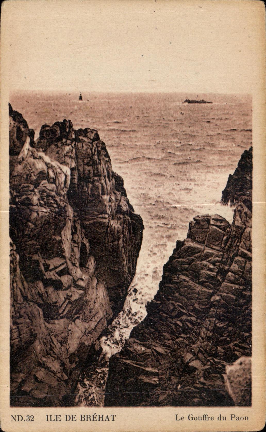 CPA Ile de Brehat Le Gouffre du Paon