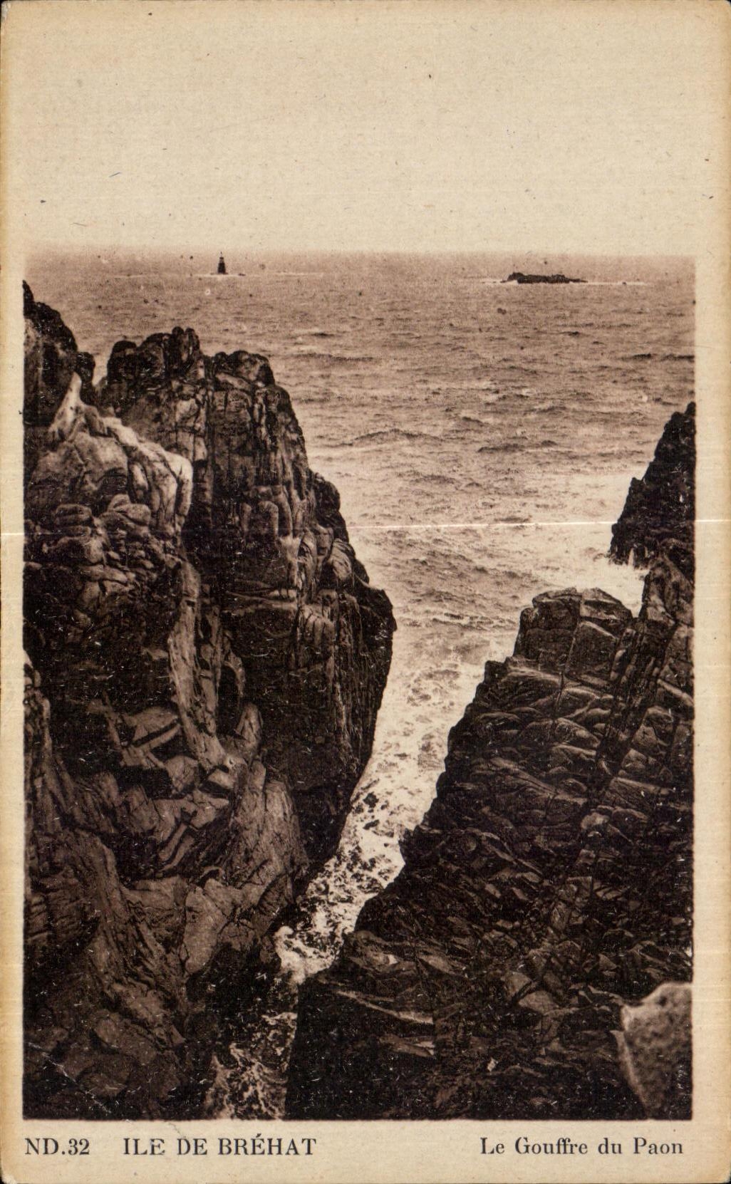 CPA Ile de Brehat Le Gouffre du Paon