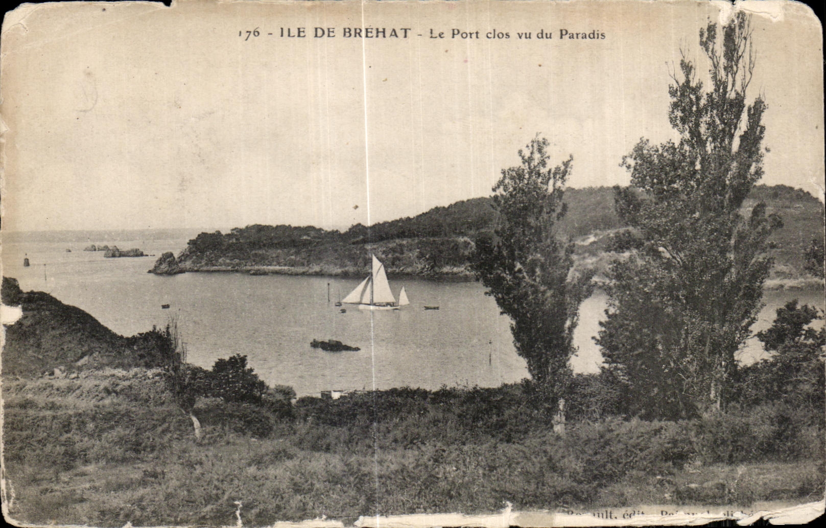 CPA Ile de Brehat Le Port Clos Vu Du Paradis