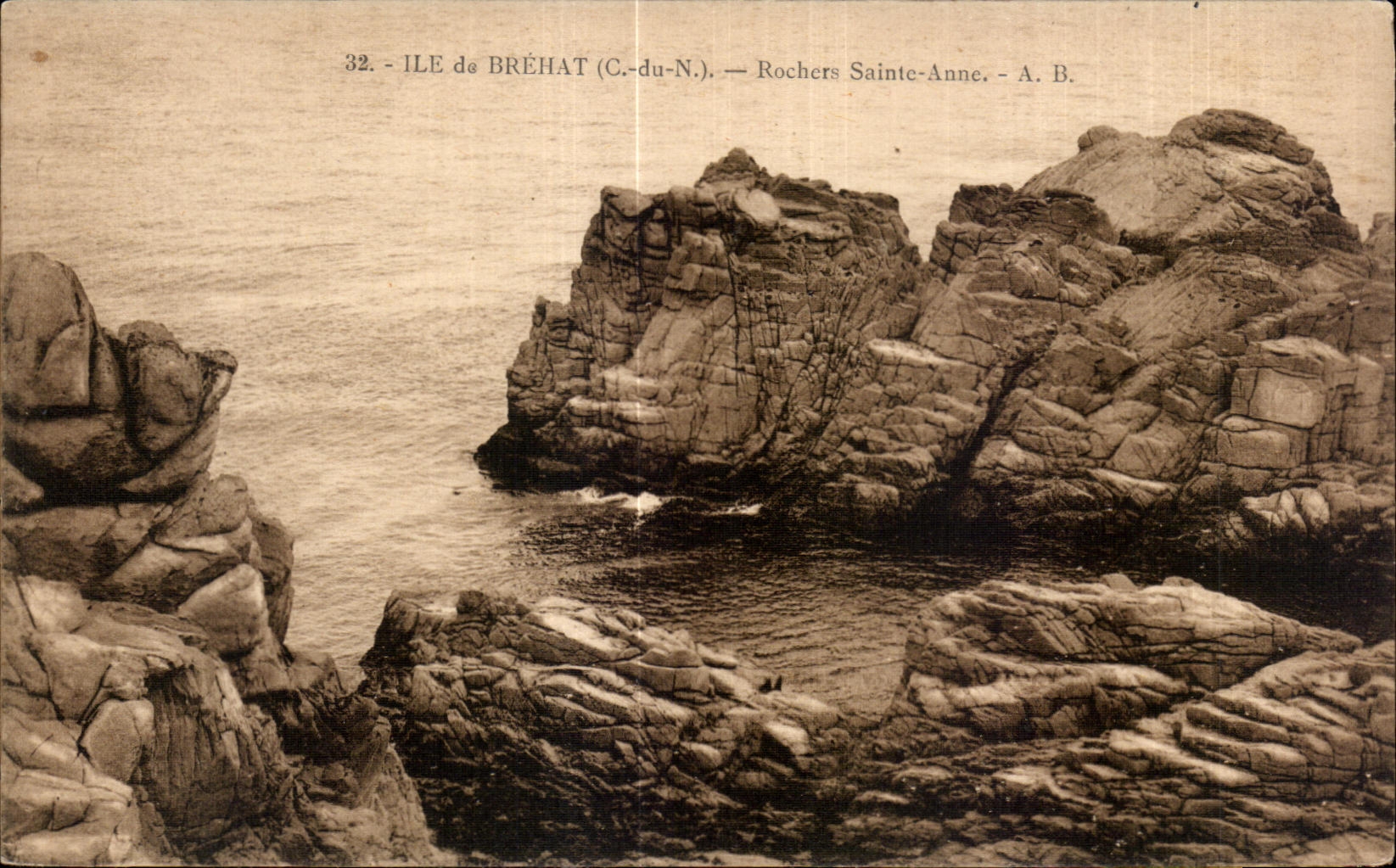 CPA Ile de Brehat Rochers Sainte Anne