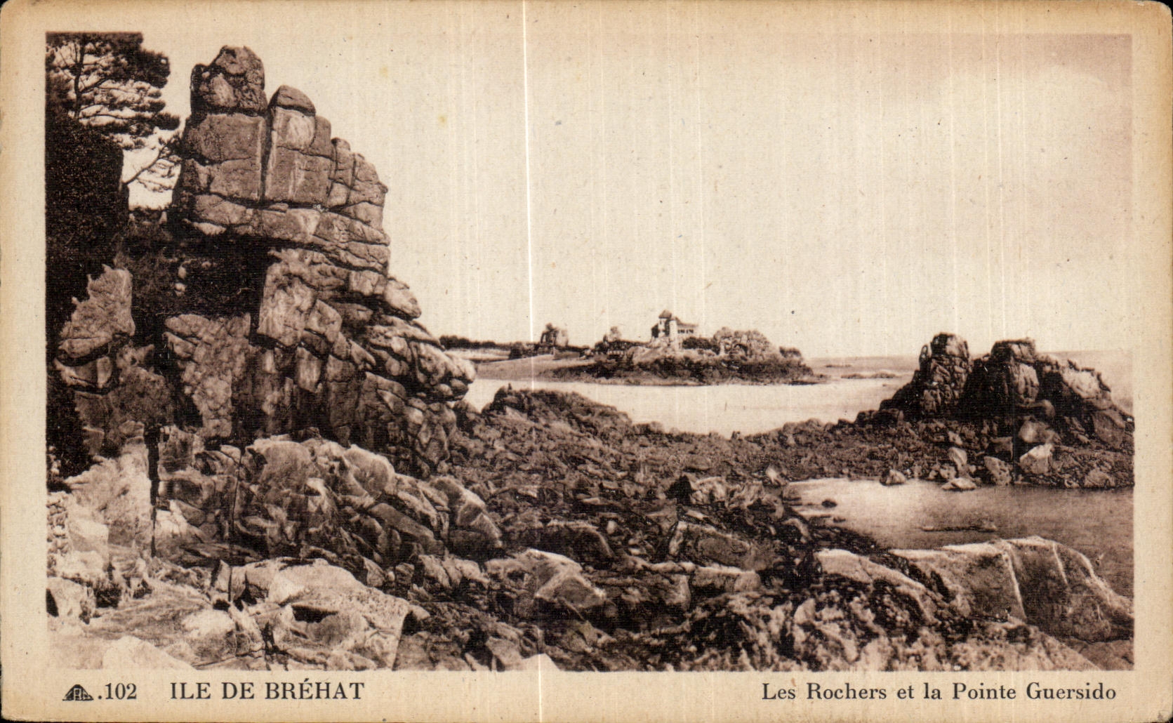 CPA Ile de Brehat Les Rochers et la Pointe Guersido
