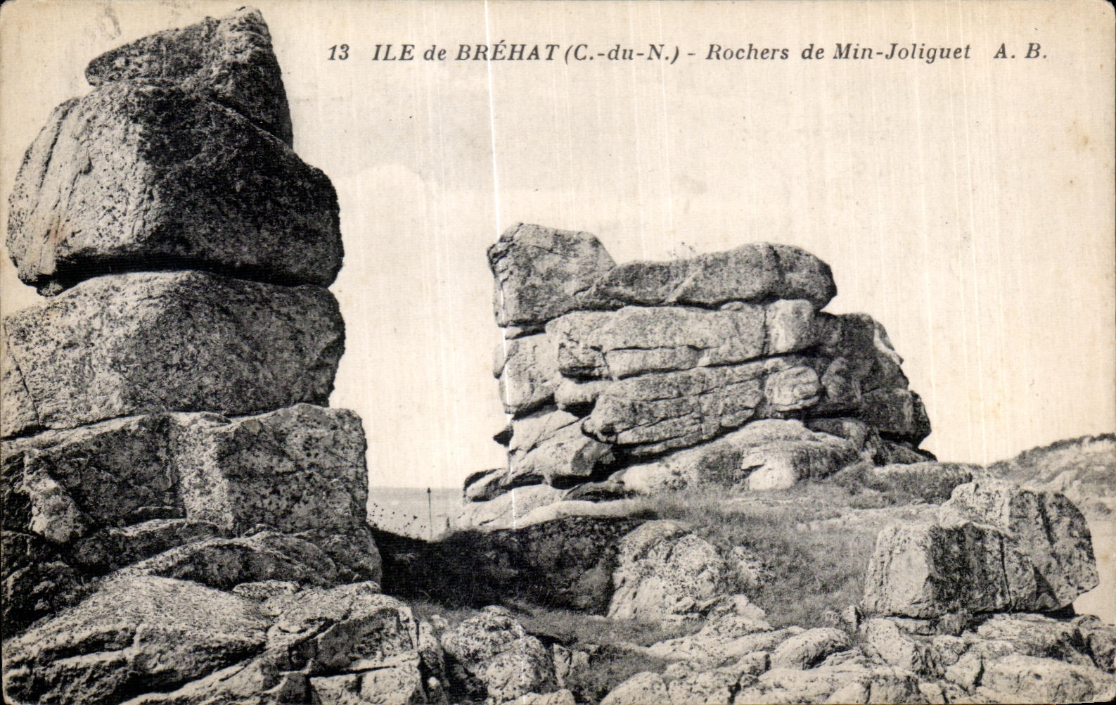 CPA Ile de Brehat Rochers de Min Joliguet