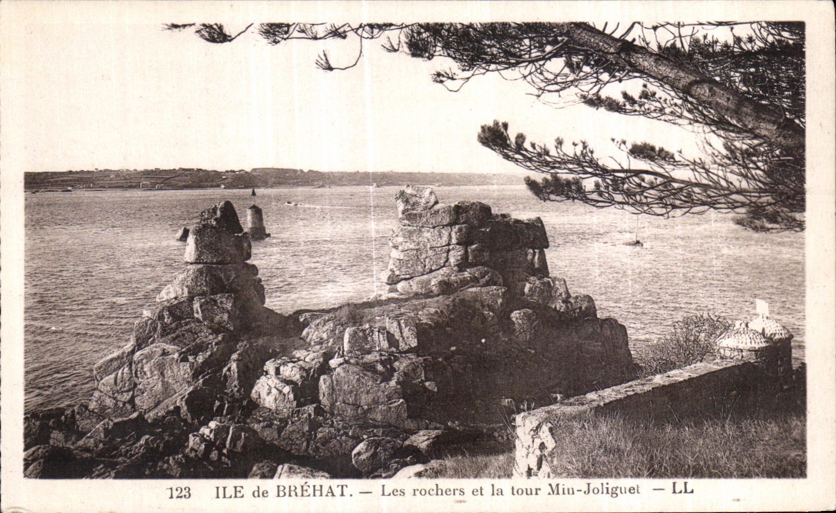 CPA Ile de Brehat Les rochers et la tour Miu Joliguet
