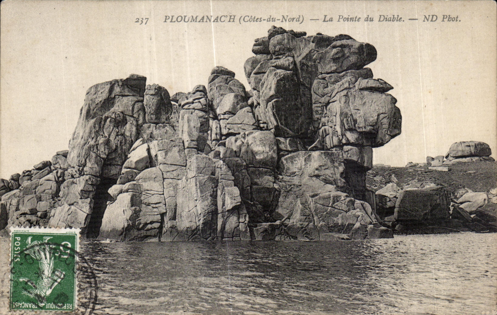 CPA Ploumanac h Cotes du Nord La Pointe du Diable 
