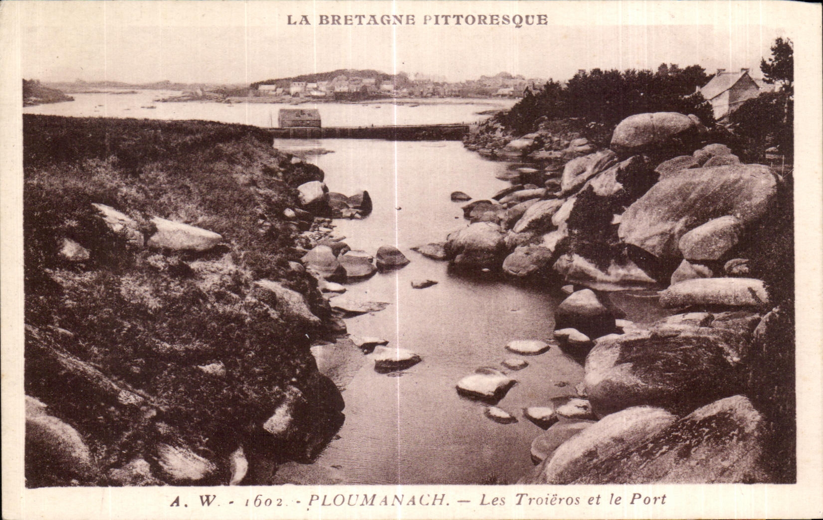 CPA Ploumanac h Les Troieros et le Port