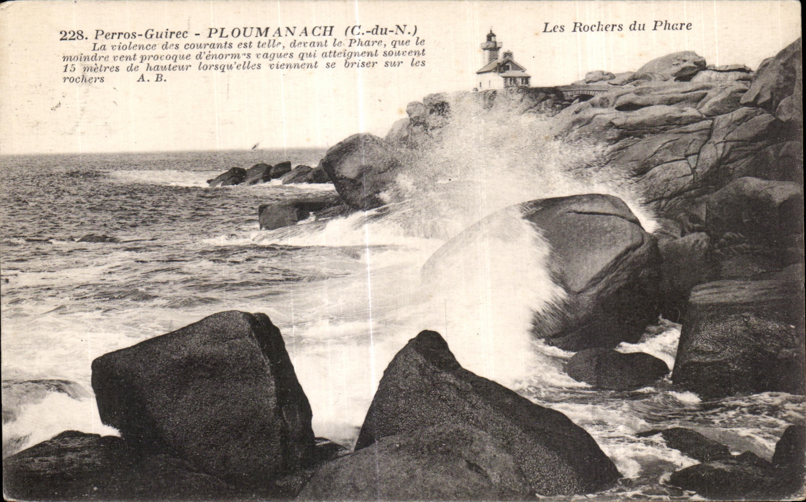 CPA Perros Ploumanac h Le Rochers du Phare