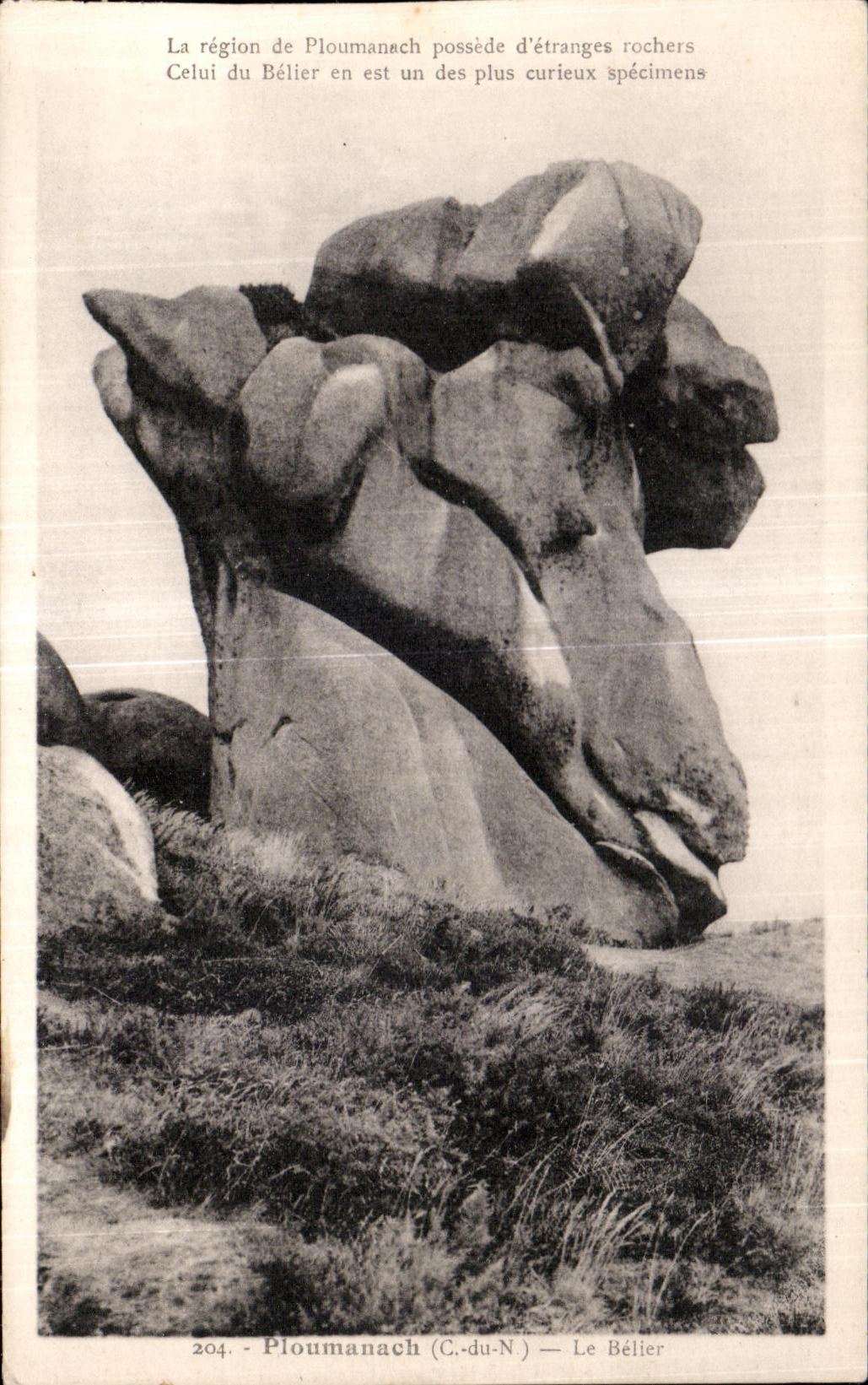CPA La region de Ploumanac h posside d etranges rochers