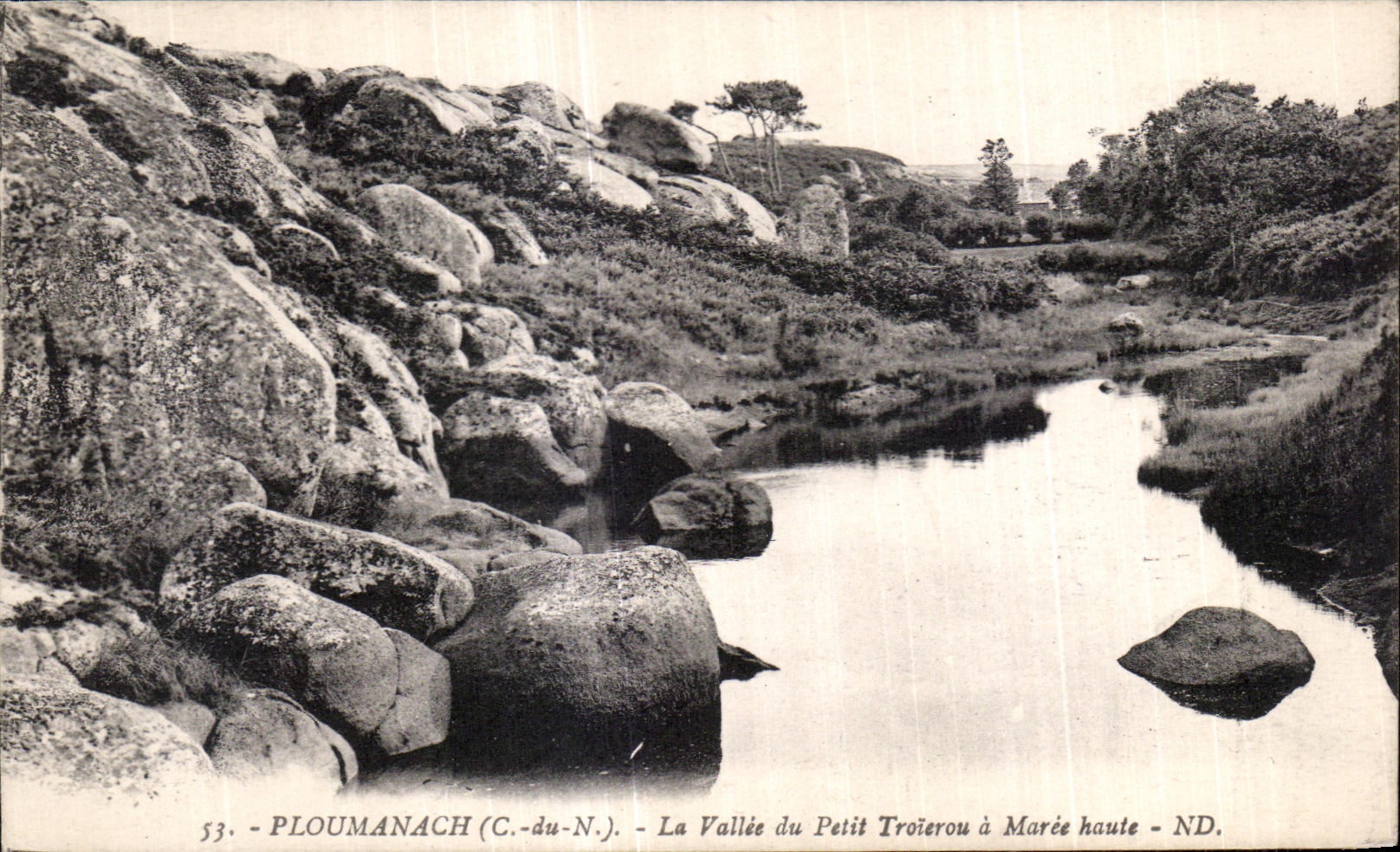 CPA Ploumanac h La Vallee du petit Troierou a Maree haute