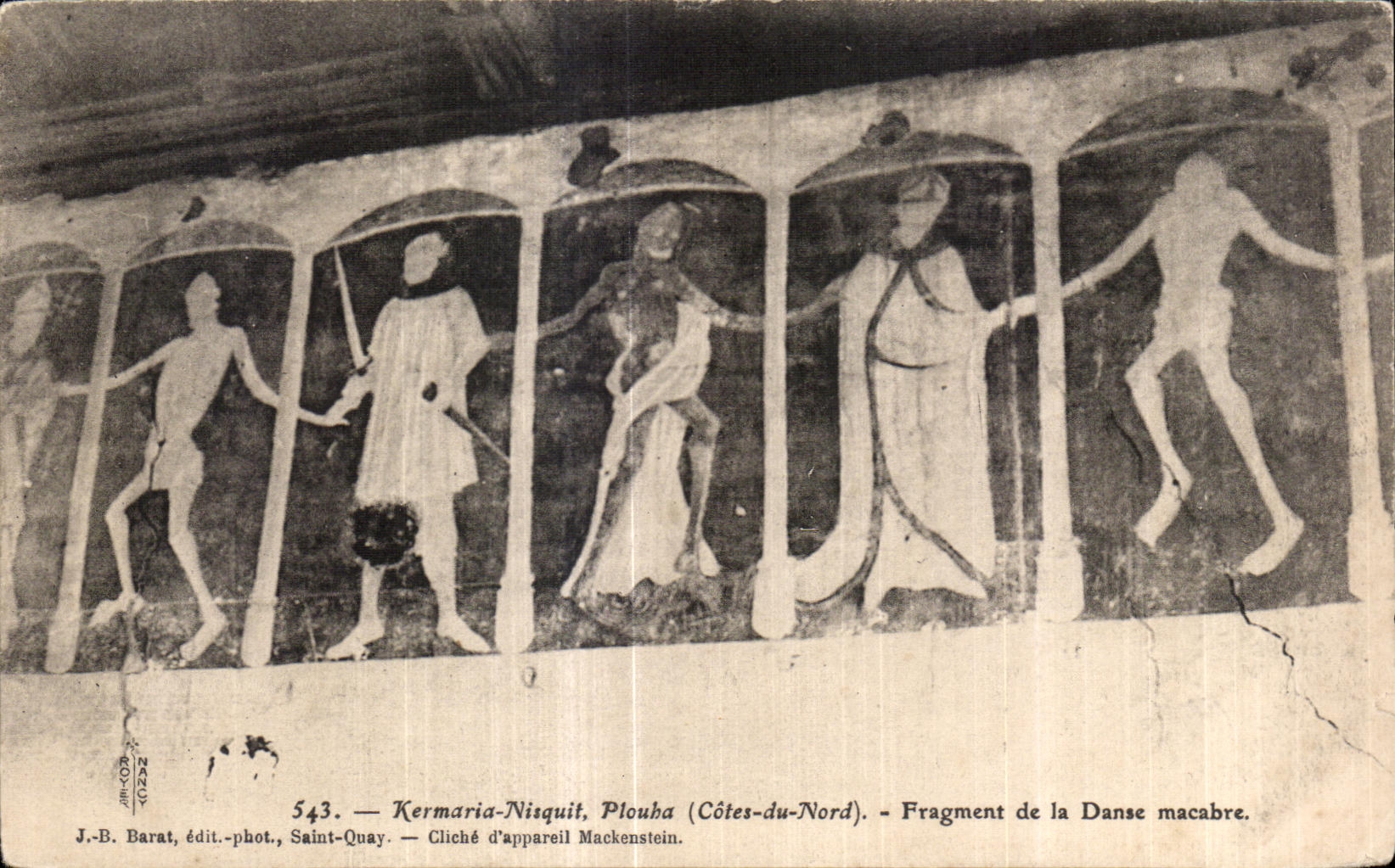 CPA Plouha Kermaria en Nitquit Fragment de la Danse Macabre