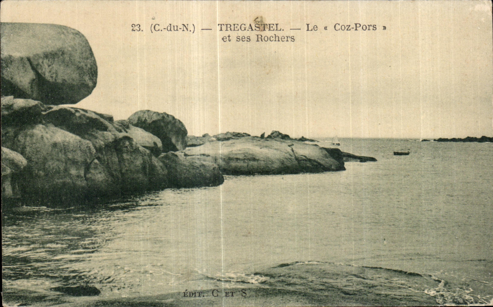 CPA Tregastel Le Coz Pors et Ses Rochers