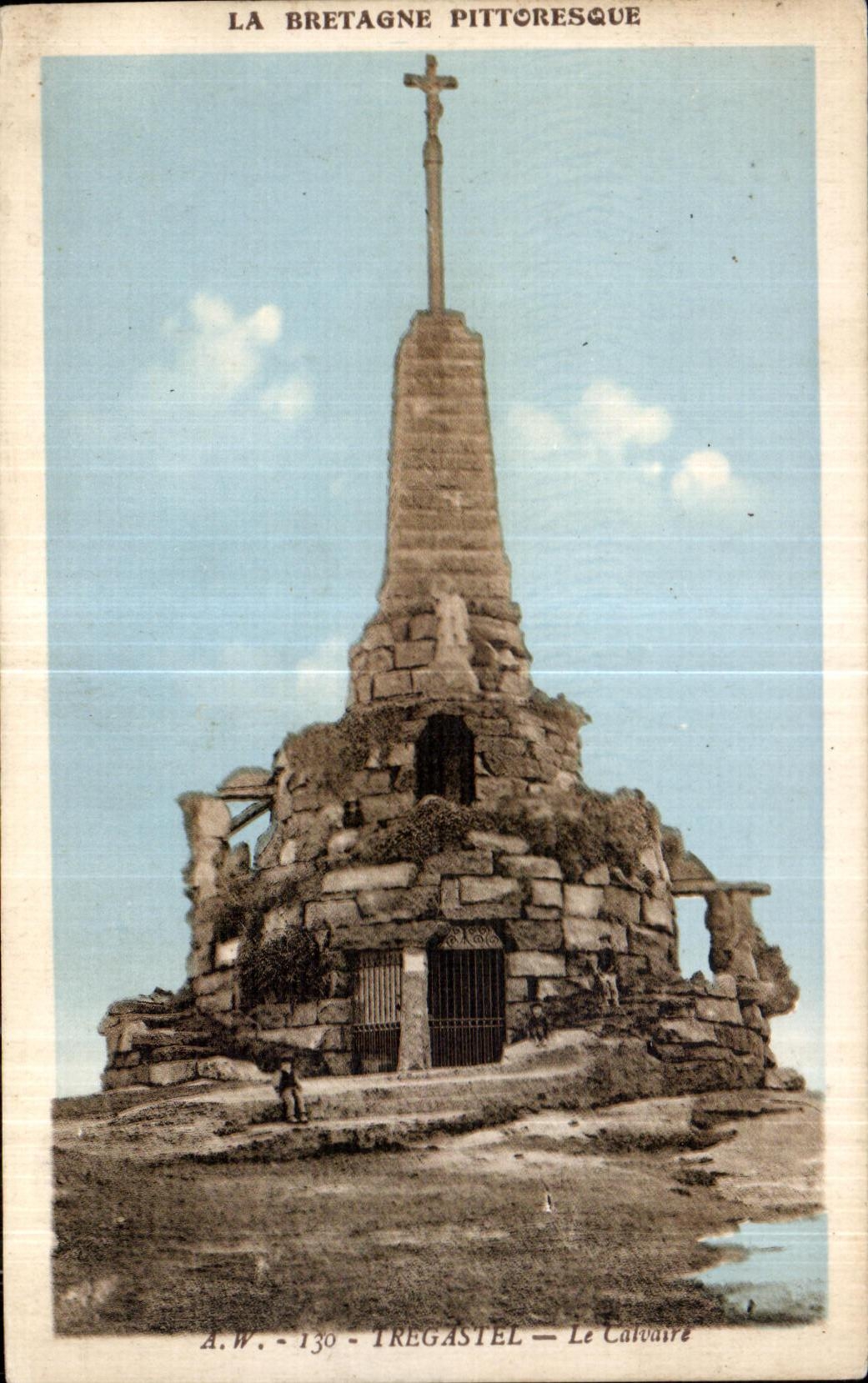 CPA La Bretagne Pittoresque Tregastel Le Calvaire 