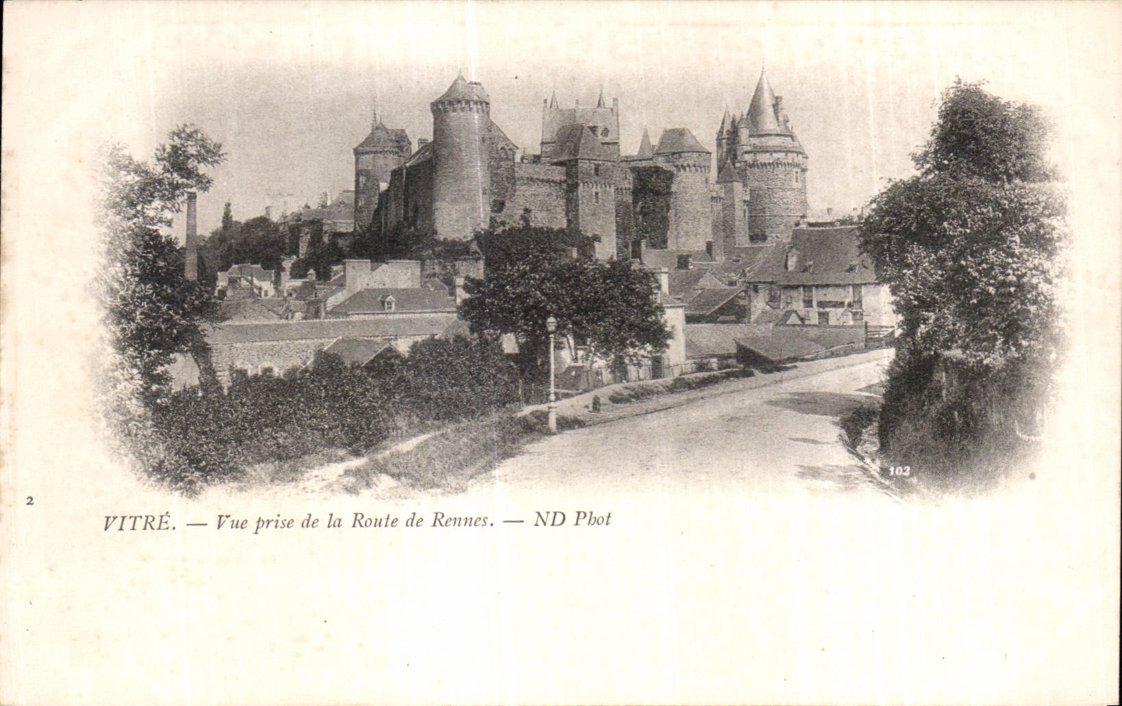 CPA Vitre Vue Prise de la Route de Rennes