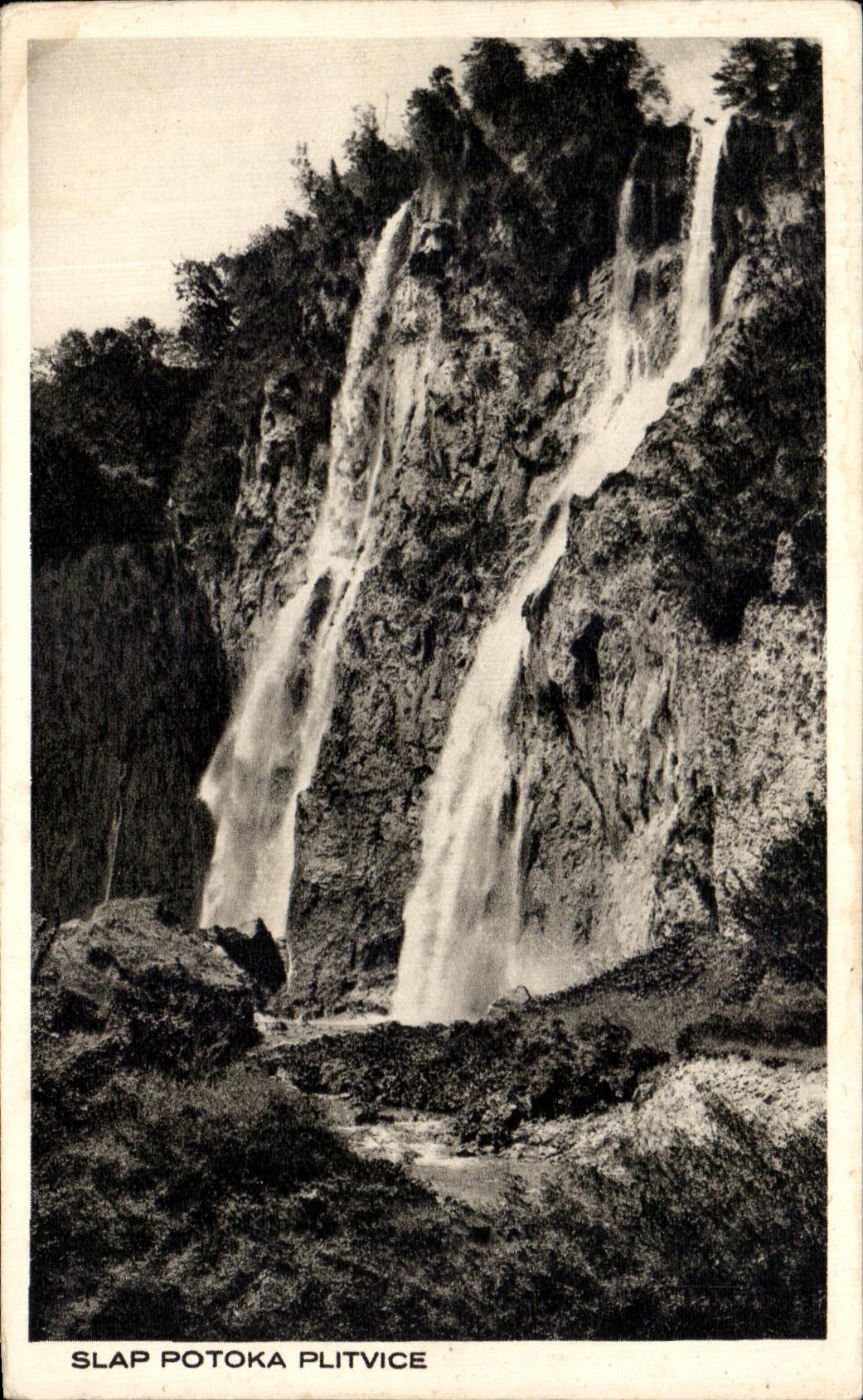CPA Slap Potoka Plitvice Croatie Croatia