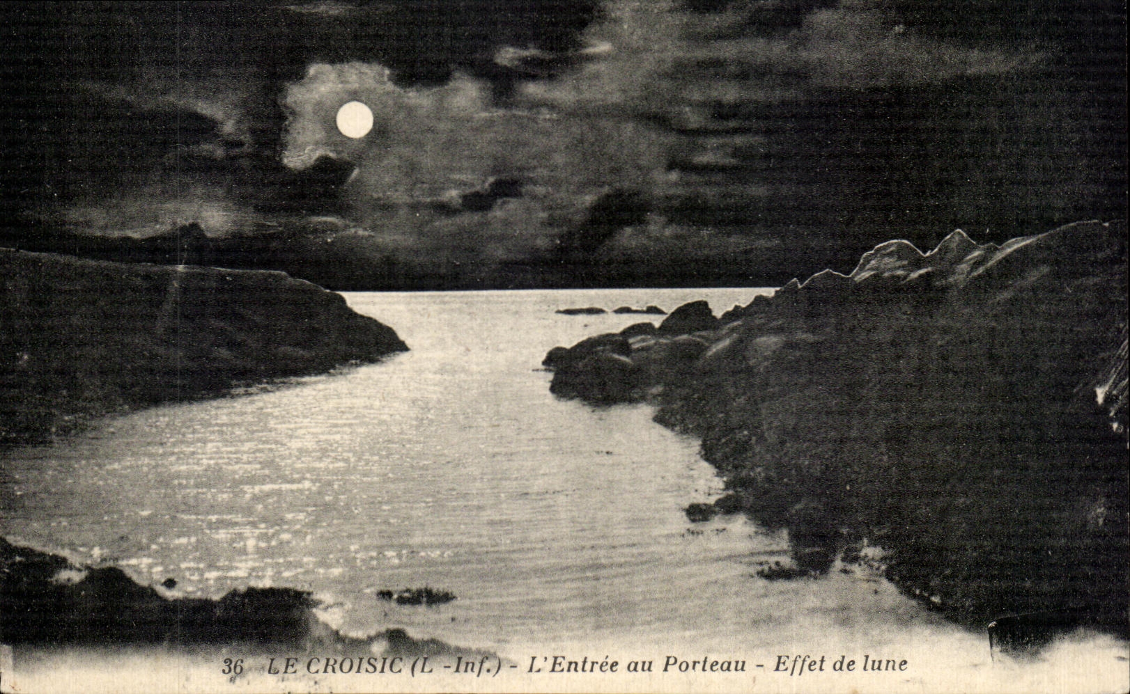 CPA Croisic Entrance in Porteau Effect of the moon