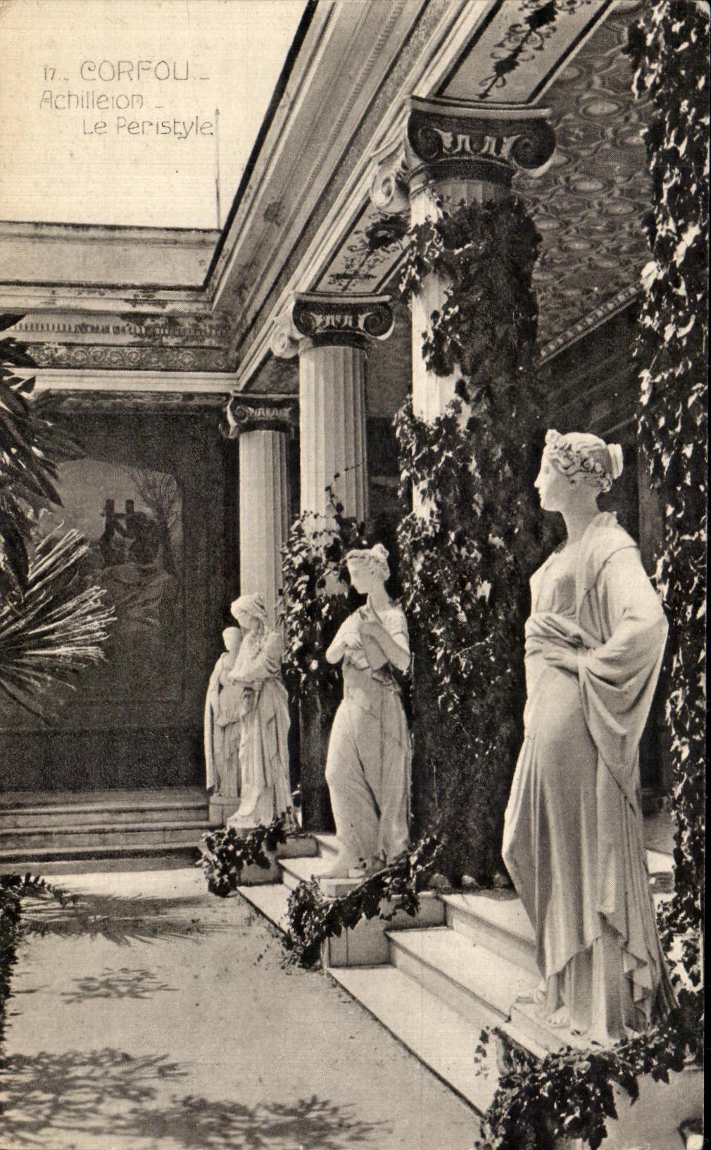 CPA Corfou Achilleion the Peristyle Greece Greece