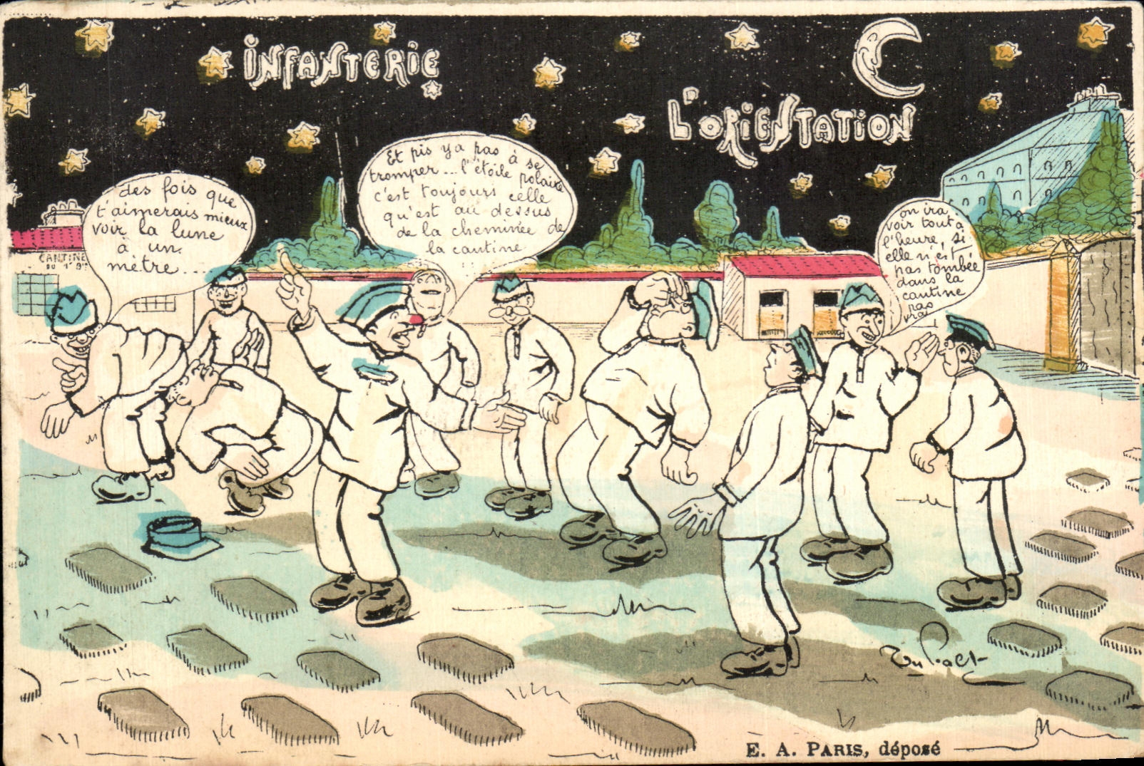 CPA Infantry orientation Militaria Fantasy