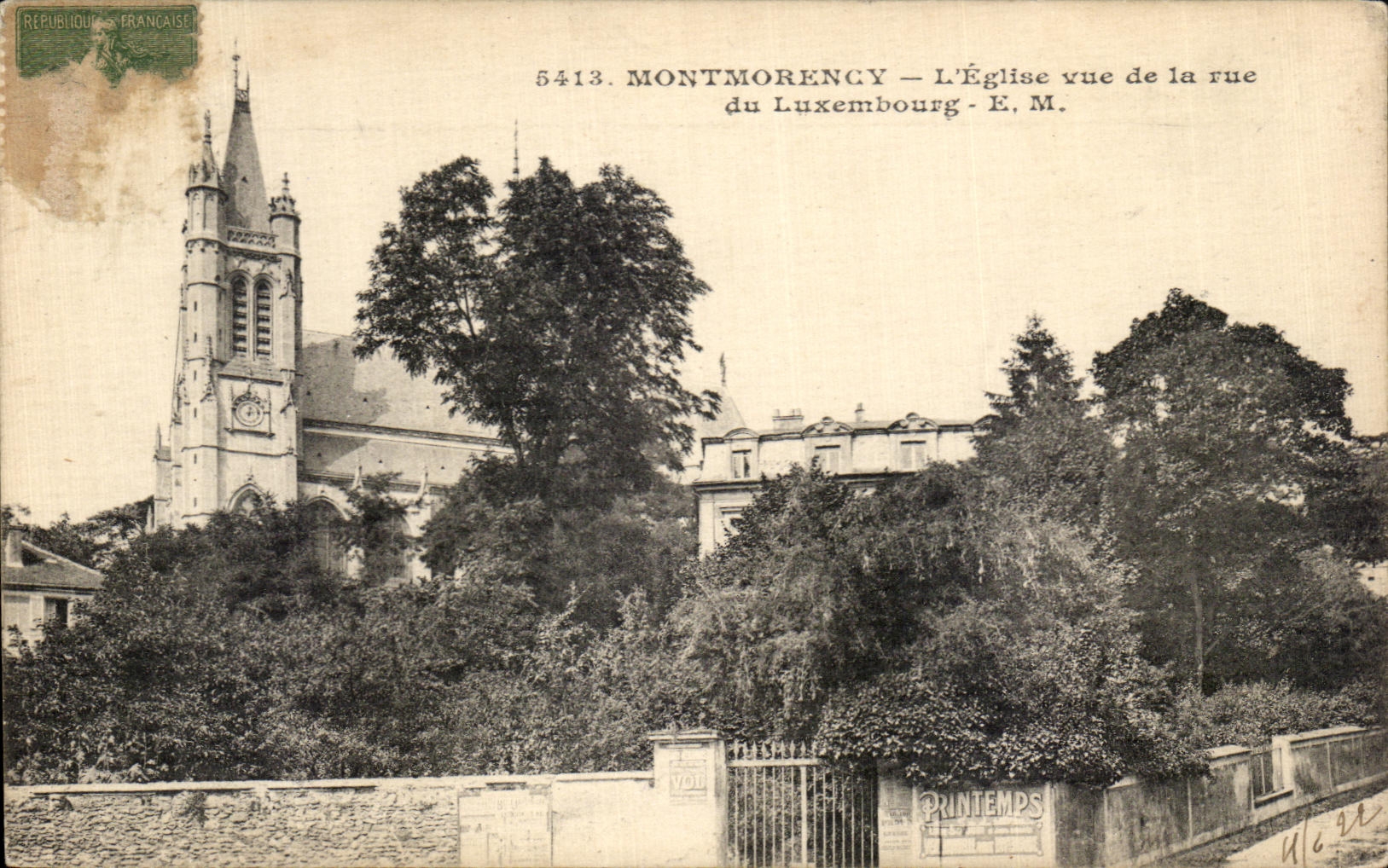 CPA Montmorency Church Seen of the street of Luxembourg