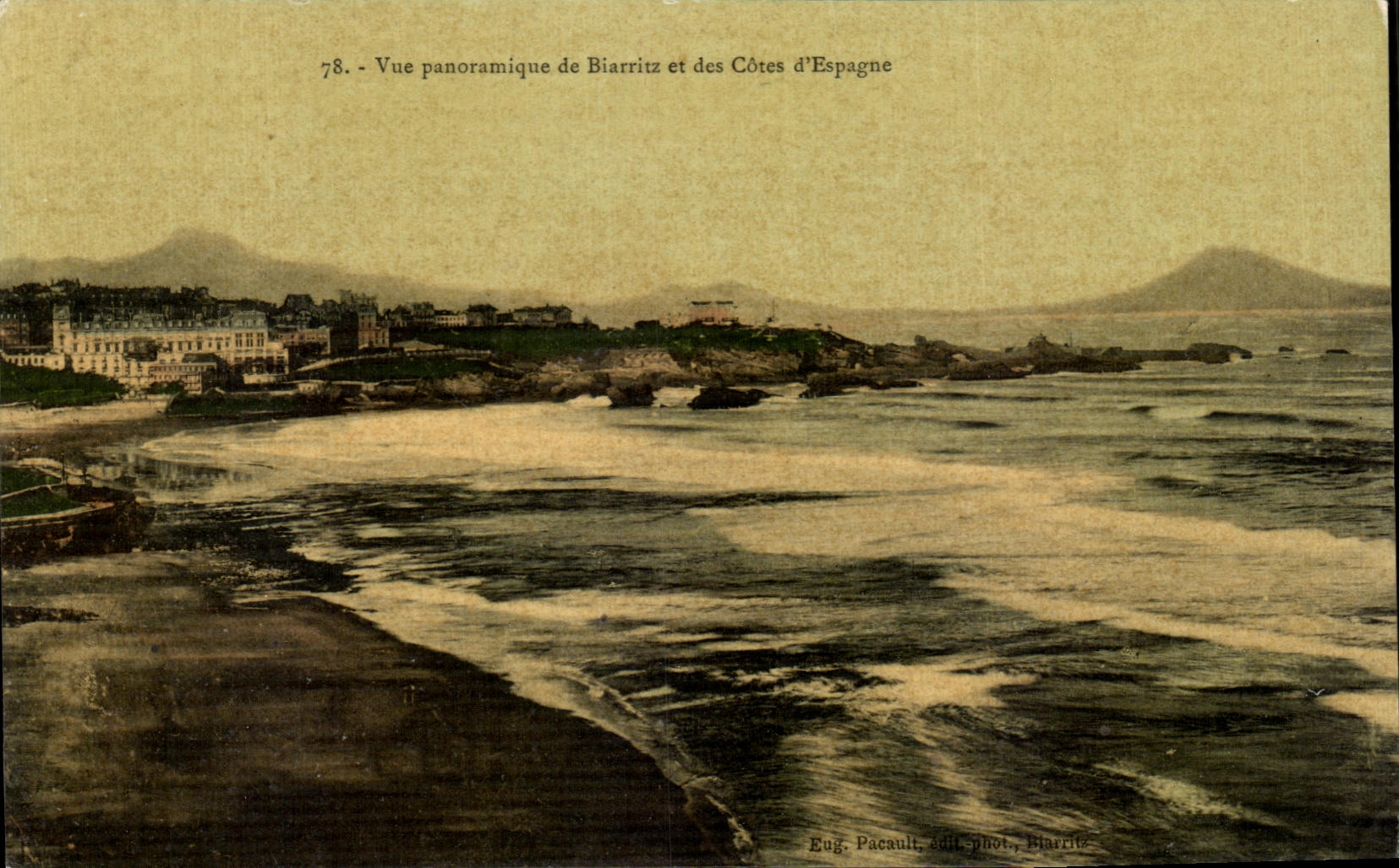 CPA Vue panormique de Biarritz et des Cotes d Espagne