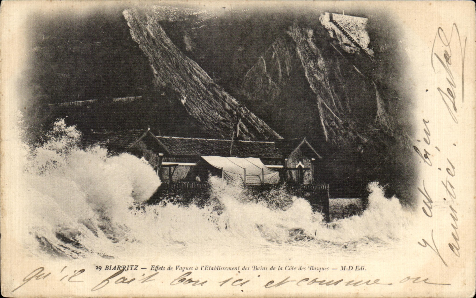 CPA Biarritz Effets de Vagues 