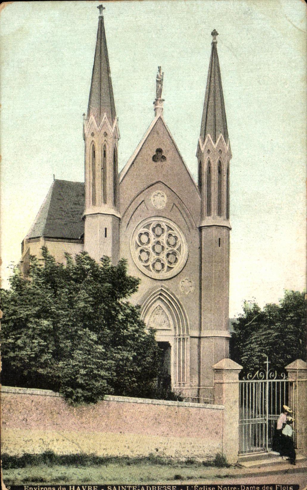 CPA Environs du Havre Saint Addresse L Eglise Notre Dame de Flots