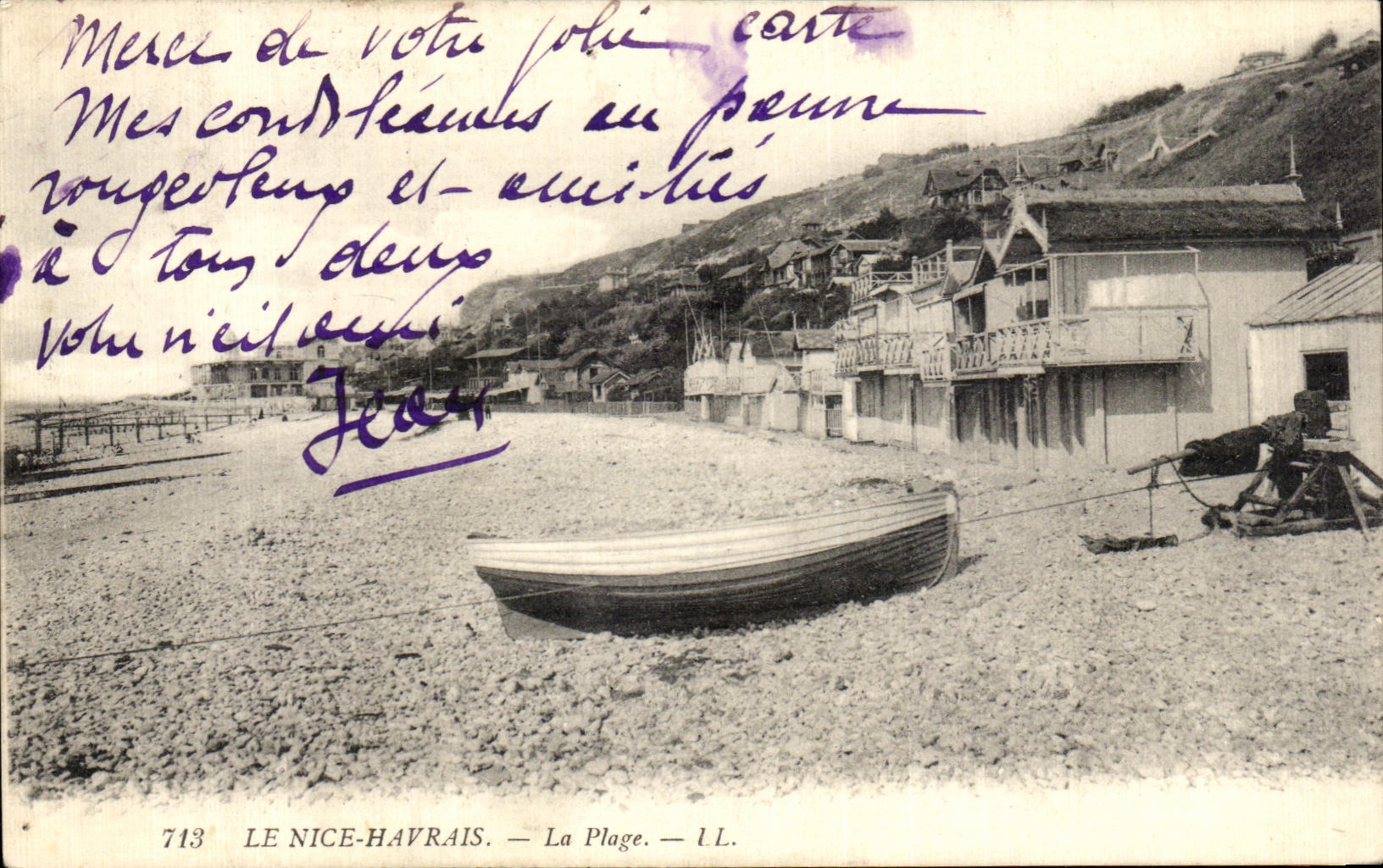 CPA Le Nice Havrais la plage 