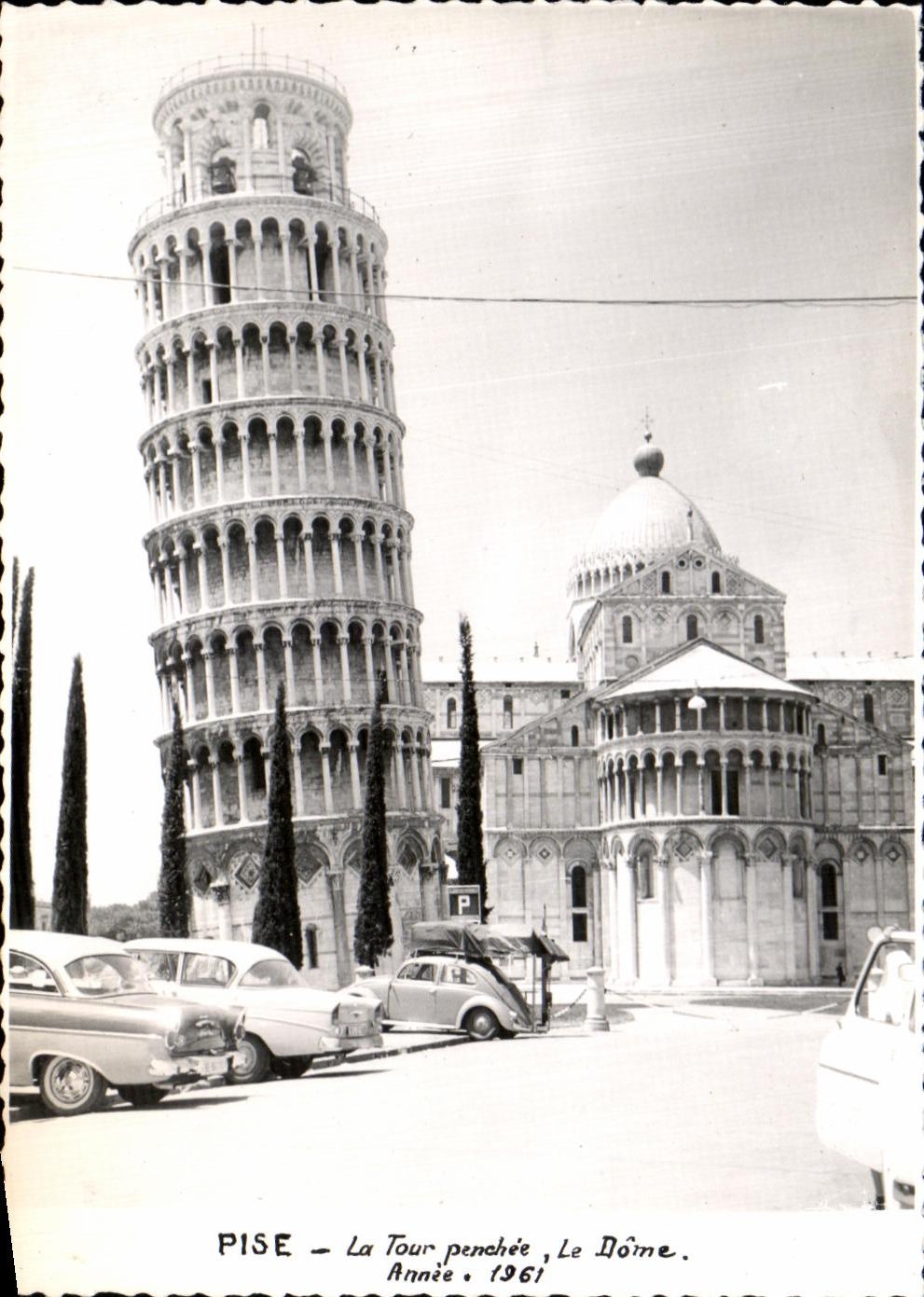 CPA Pise La Tour penchee Le Dome Annee 1961