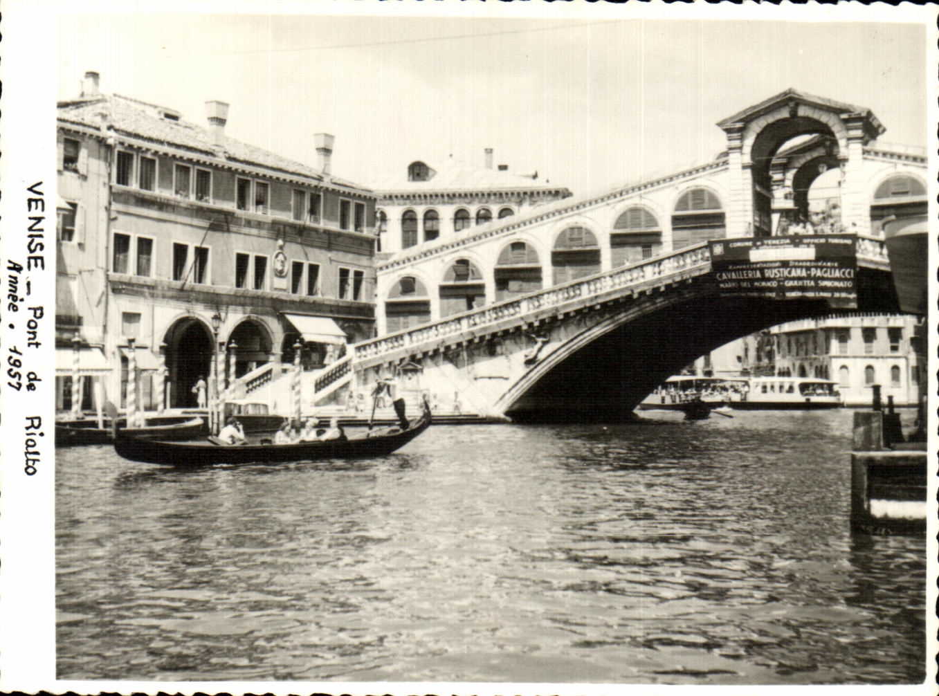 CPA Venice Bridge of Rialto Year 1957
