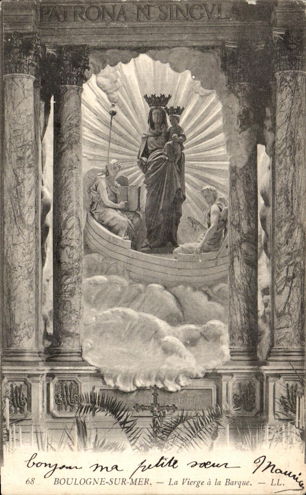 CPA Boulogne On Sea the Virgin with the Boat