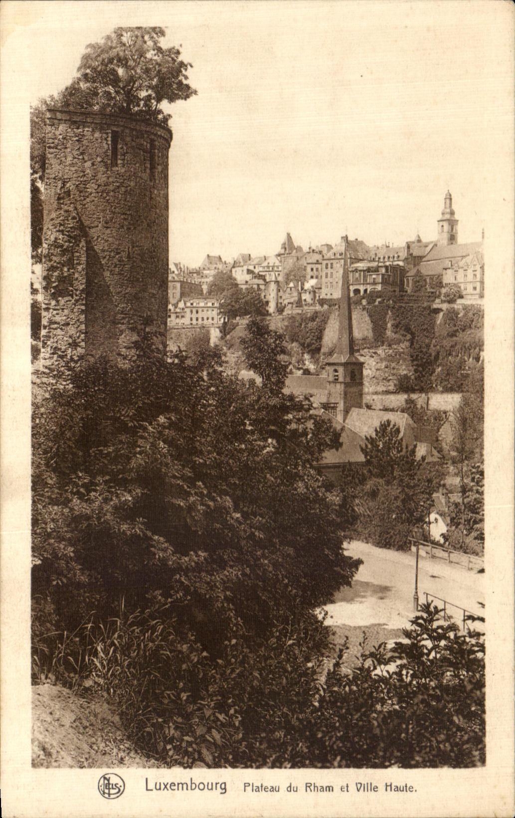 CPA Luxembourg Plate of Rham and Ville Maute