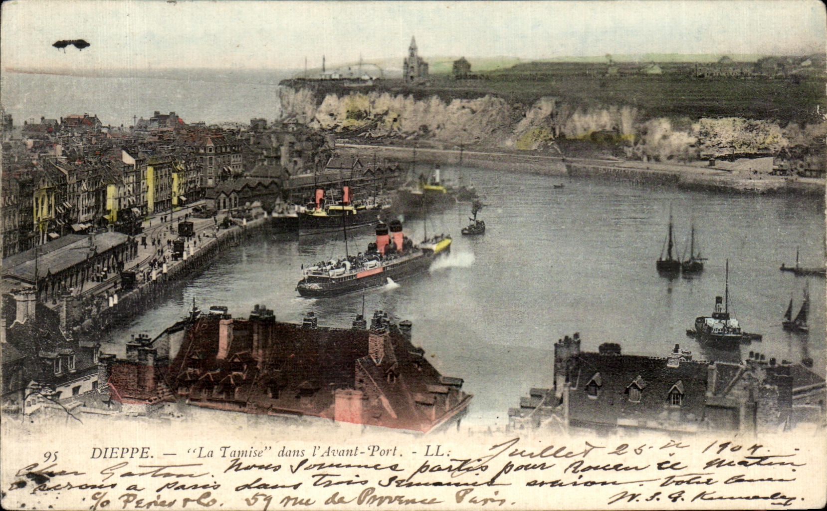 CPA Dieppe el Thames adentro antes de los barcos portuarios