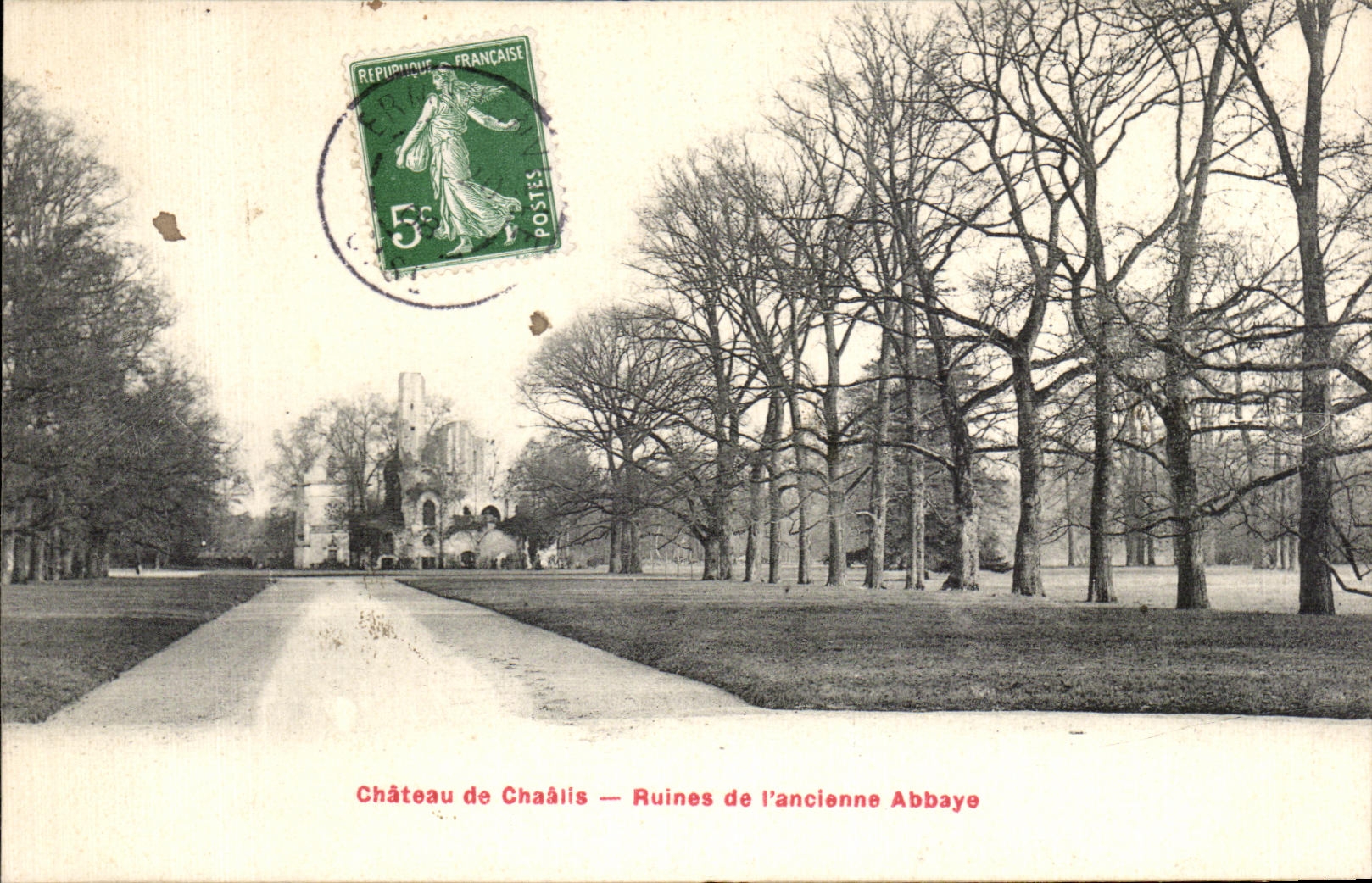 Castillo de CPA de las ruinas de Chaalis de la abadia vieja