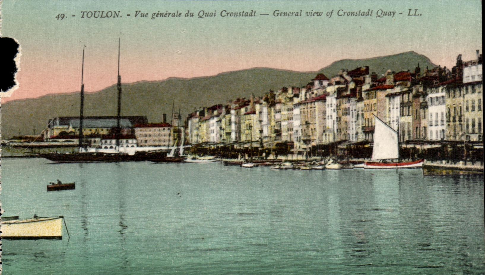 CPA Toulon View of the Quay General Cronstadt View off Cronstadt Quay