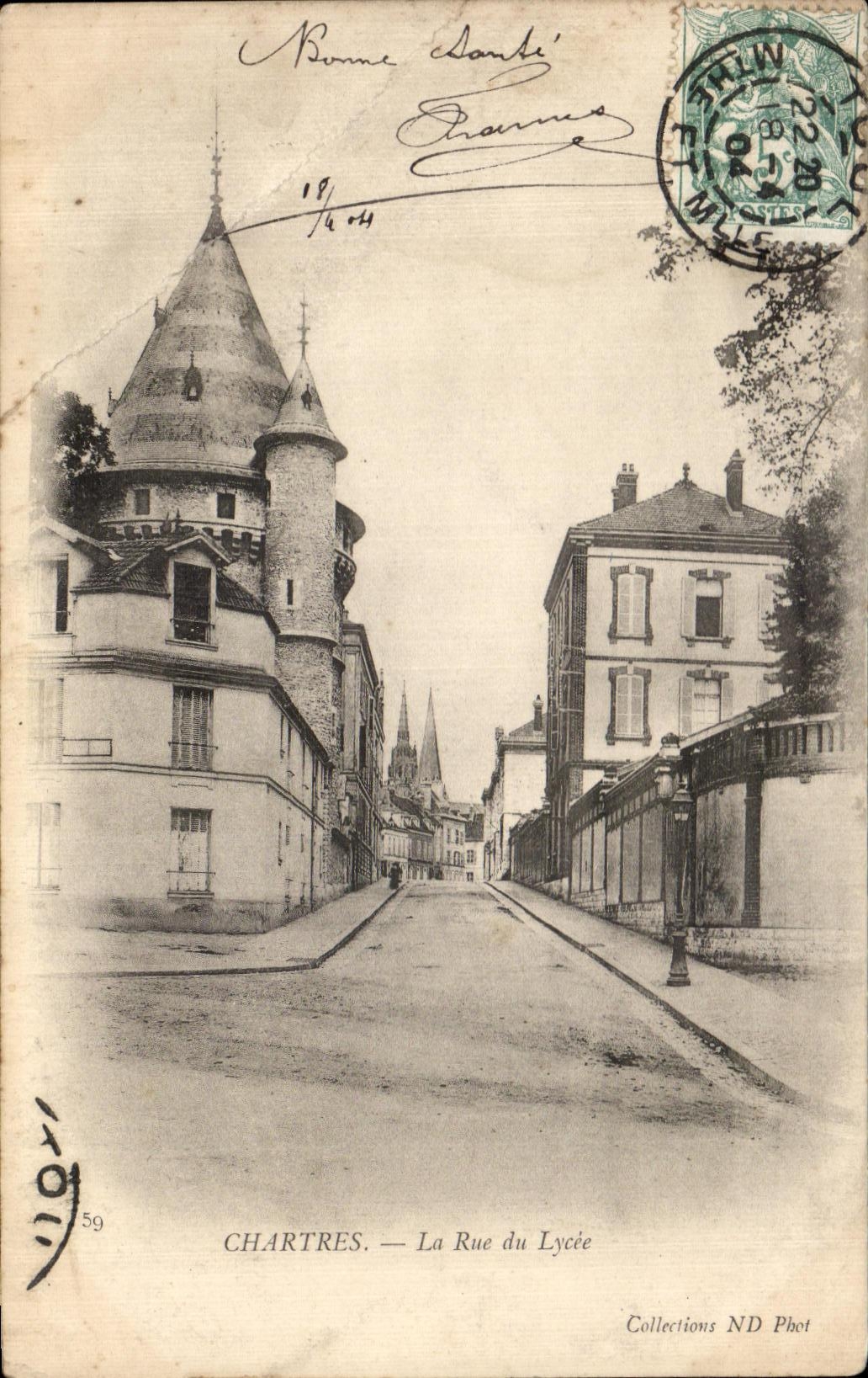 CPA Chartres La Rue du Lycie