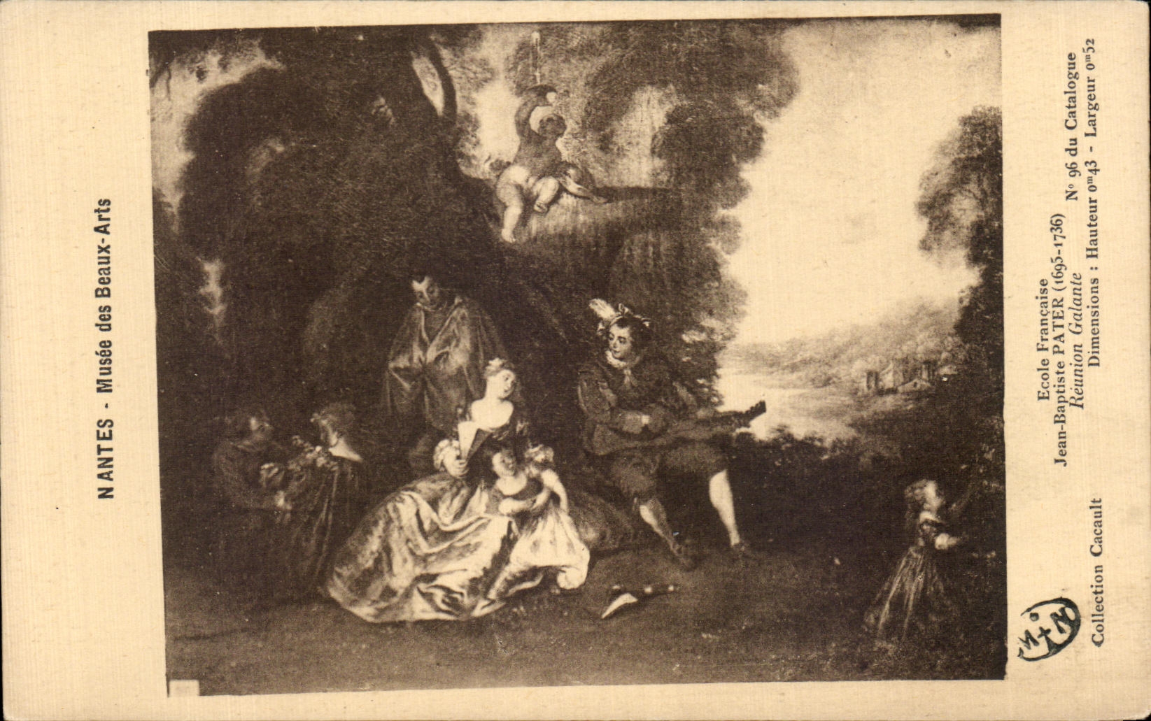 CPA Nantes Museum of Beautiful arts Jean Baptist Lord's Prayer gallant Meeting