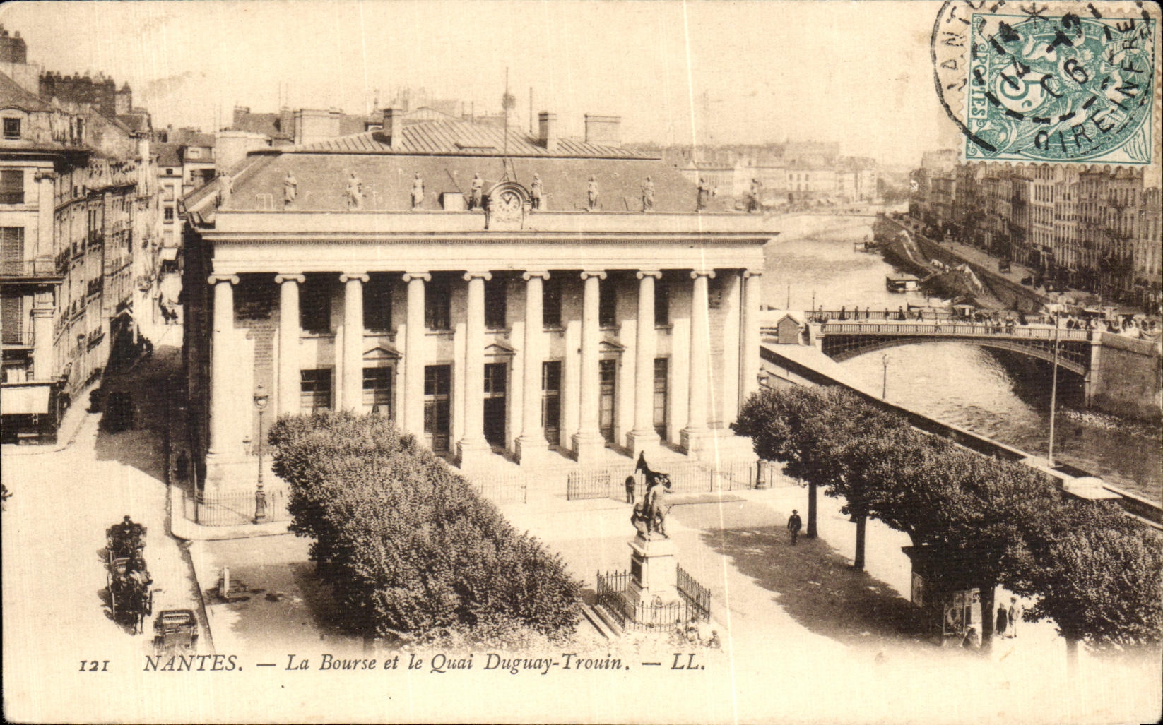 CPA Nantes the Stock Exchange and the Quay Duguay Trouin