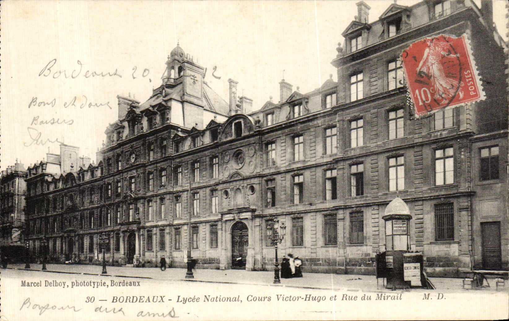 CPA Bordeaux Lycee National Cours Victor Hugo et Rue du Mirail