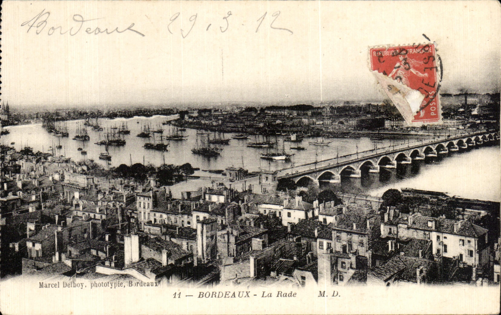 CPA Bordeaux La Rade Bateaux