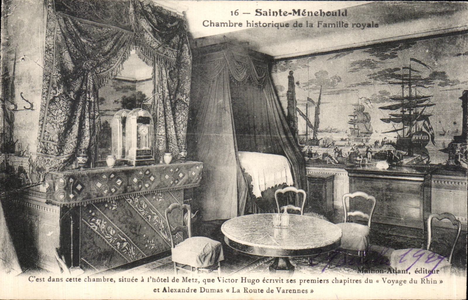 CPA Sainte Historical Menehould Room of the Royal family