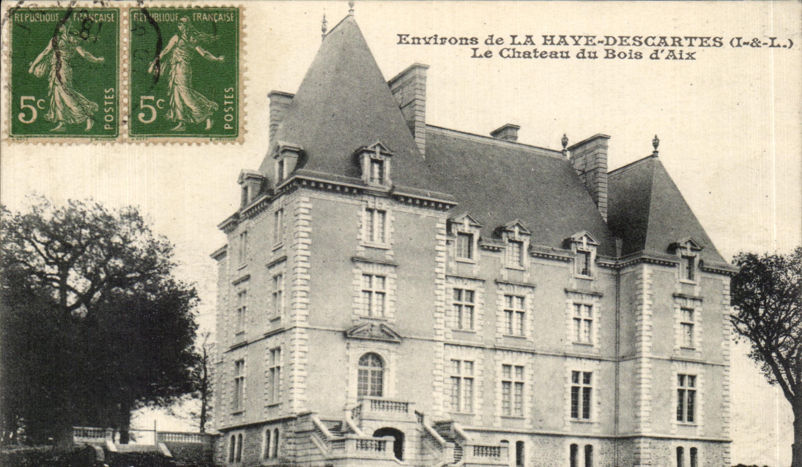 CPA Environs de La Haye Descartes Le Chateau du Bois d Aix