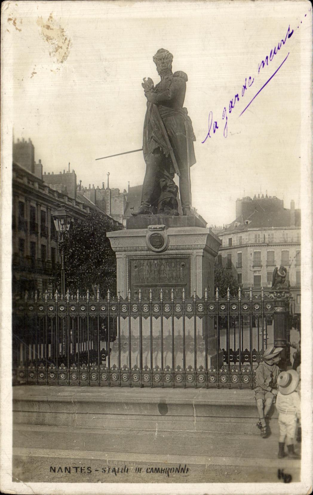 CPA Nantes Statue of Cambronne