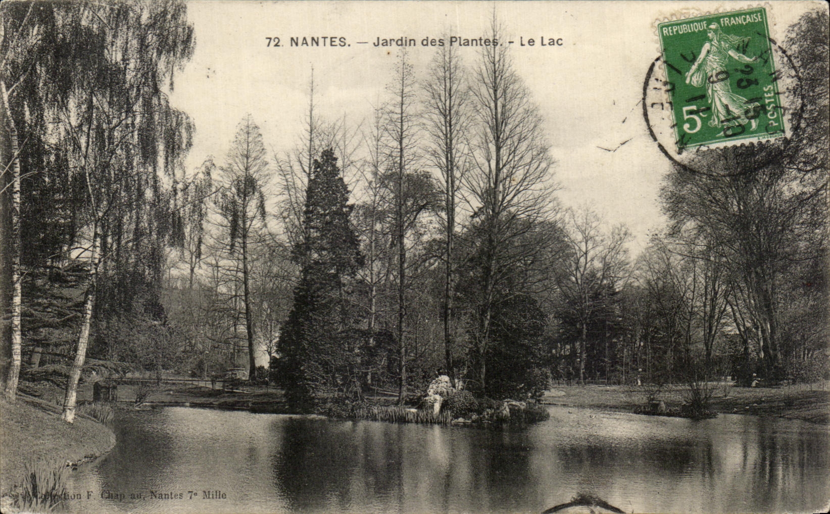 CPA Nantes Botanical garden the Lake