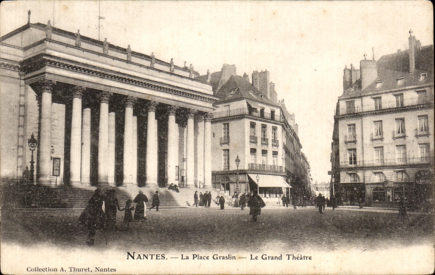 CPA Nantes the Graslin Place the Large Theater