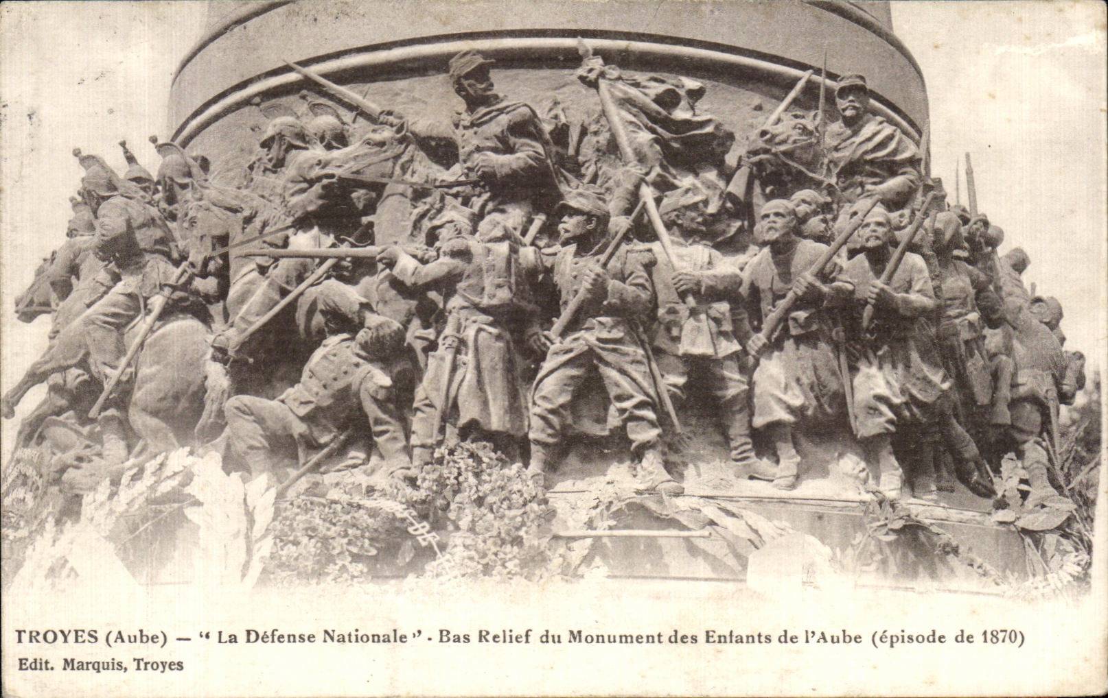 CPA Troyes Low National defense Relief of the Monument of Entants of I Paddle