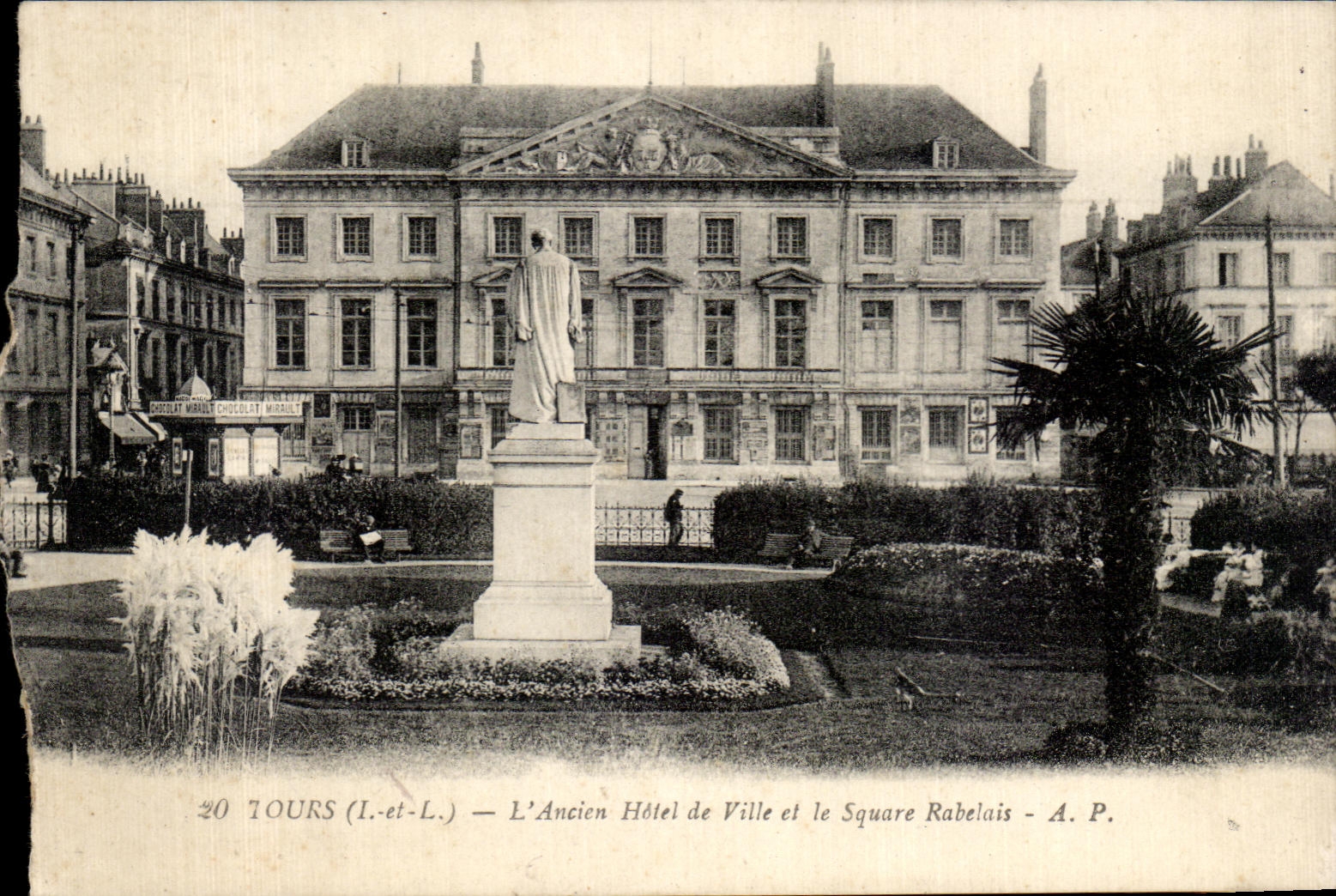 CPA Tours Old Town hall and the Rabelais Public garden