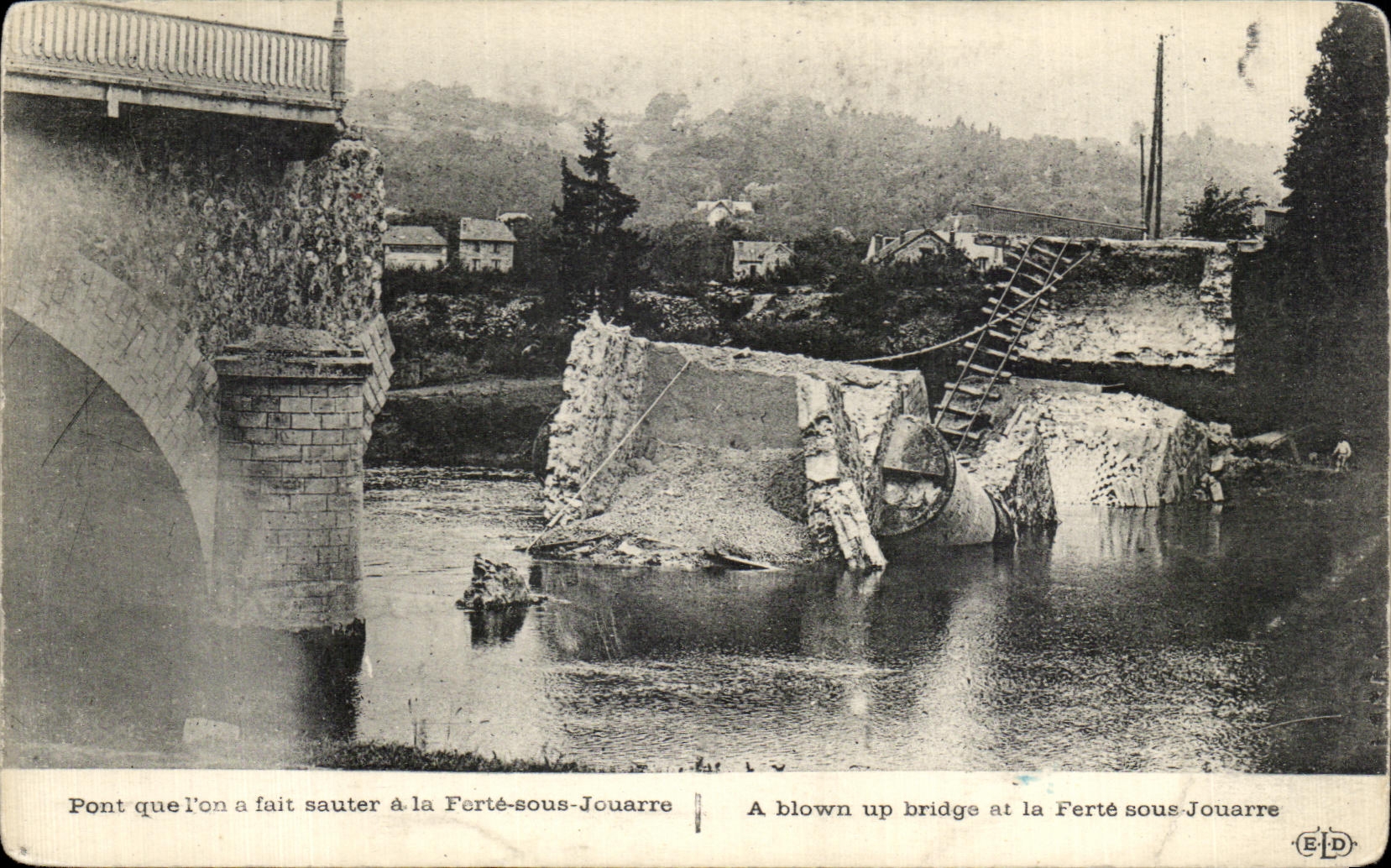 CPA Pont queI one made in Ferte boil Jouarre has Blown up bridge At Ferte Under Jouarre