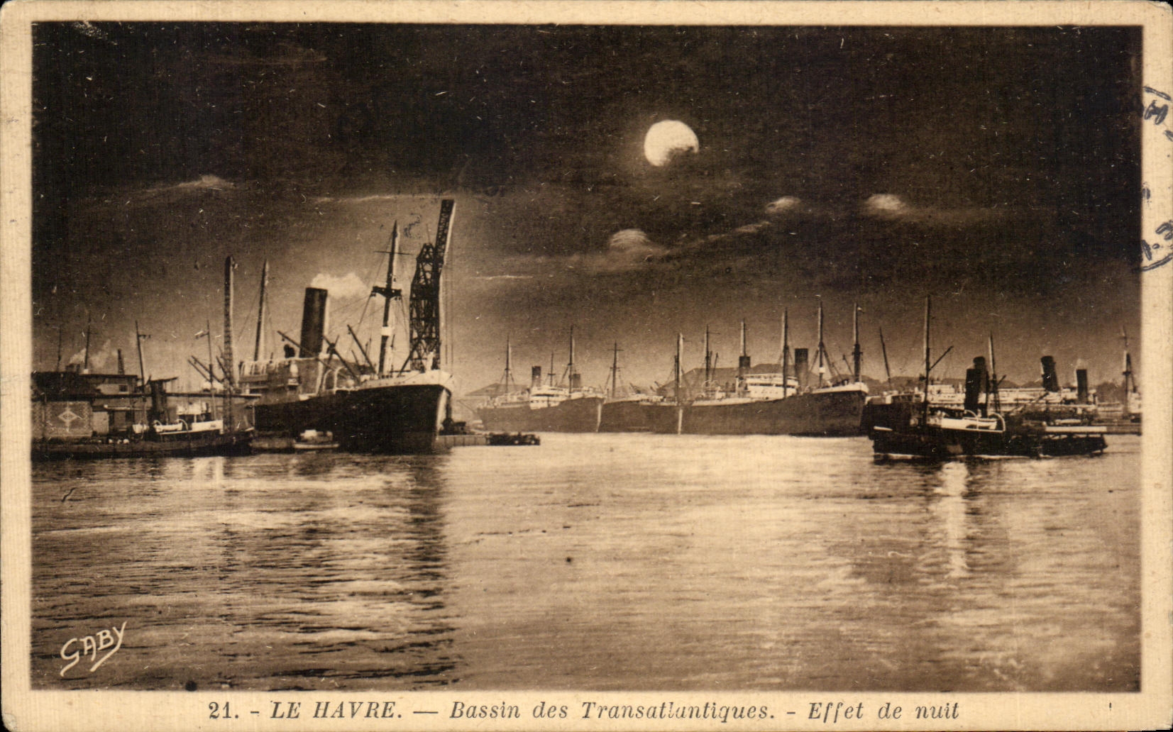 CPA Le Havre Bassin des Transatlantiques Bateaux 