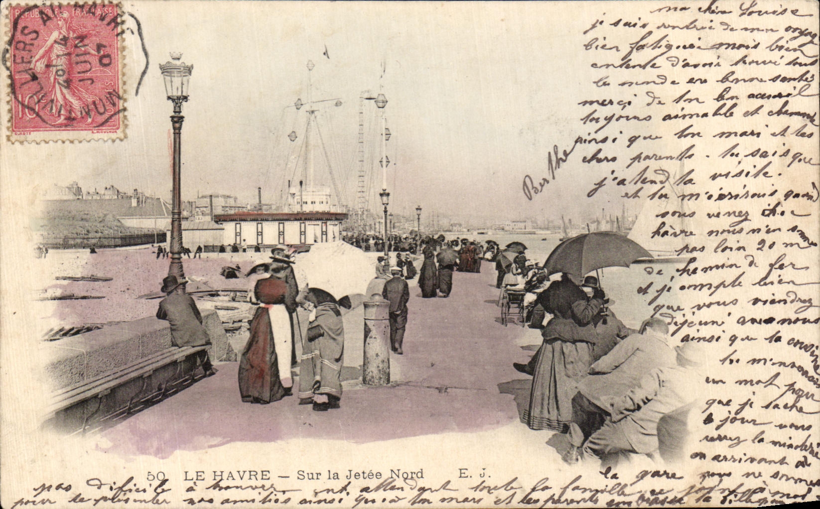 CPA Le Havre Sur la Jetee Nord